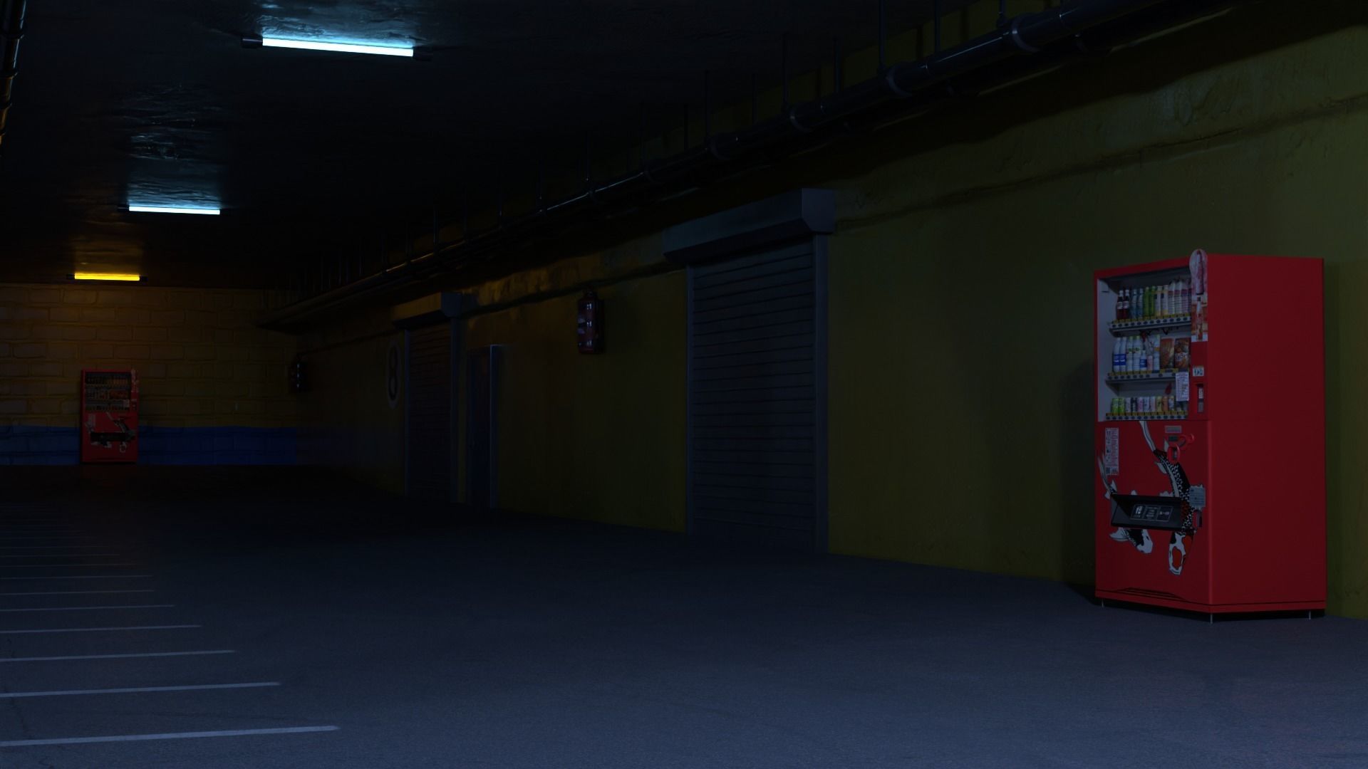 Japanese Parking Lot 3D model_9