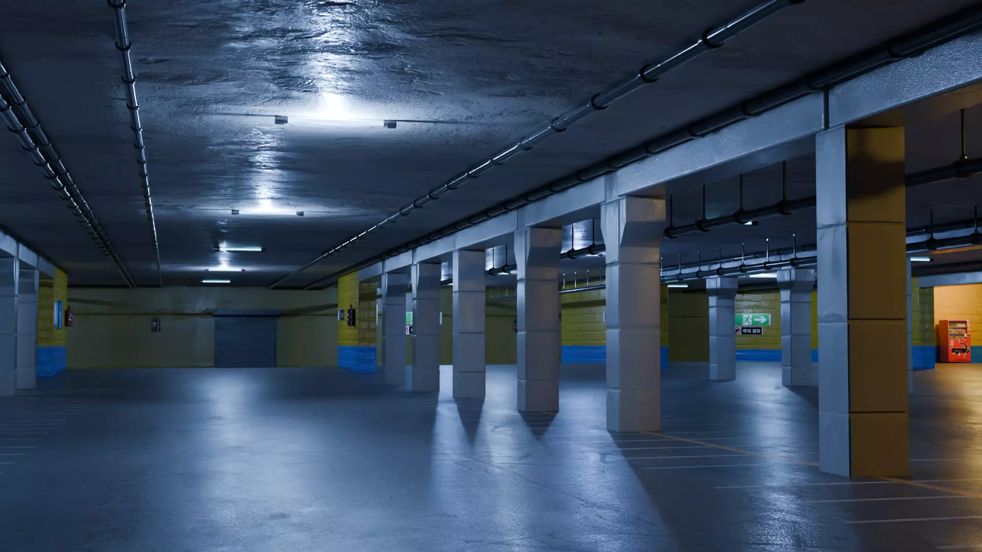 Japanese Parking Lot 3D model_0