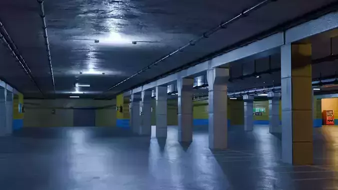 Japanese Parking Lot 3D model