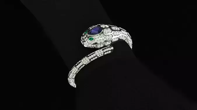 Bulgari SERPENTI SEDUTTORI Bracelets Diamonds 3D print model