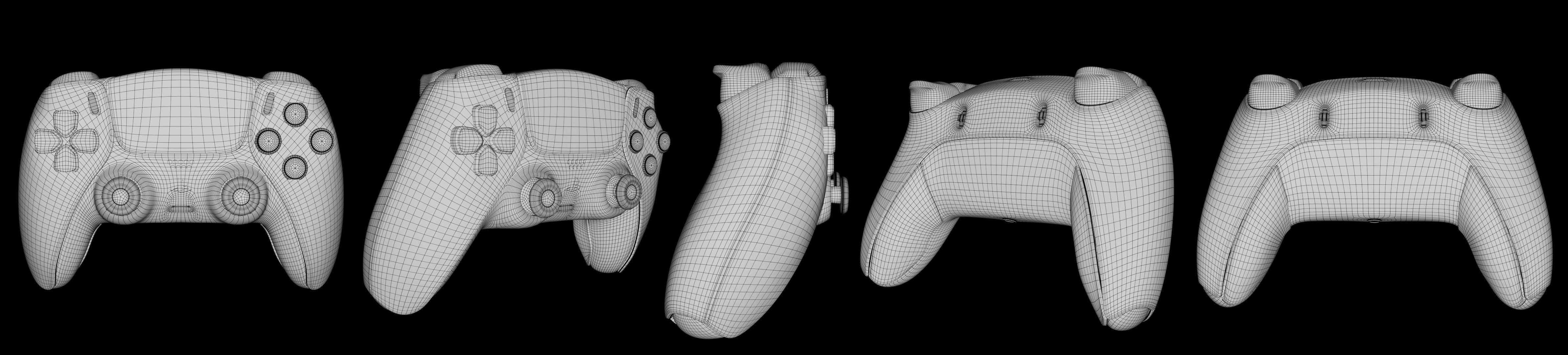 PS5 Controller - 3D Model Free low-poly 3D model_7