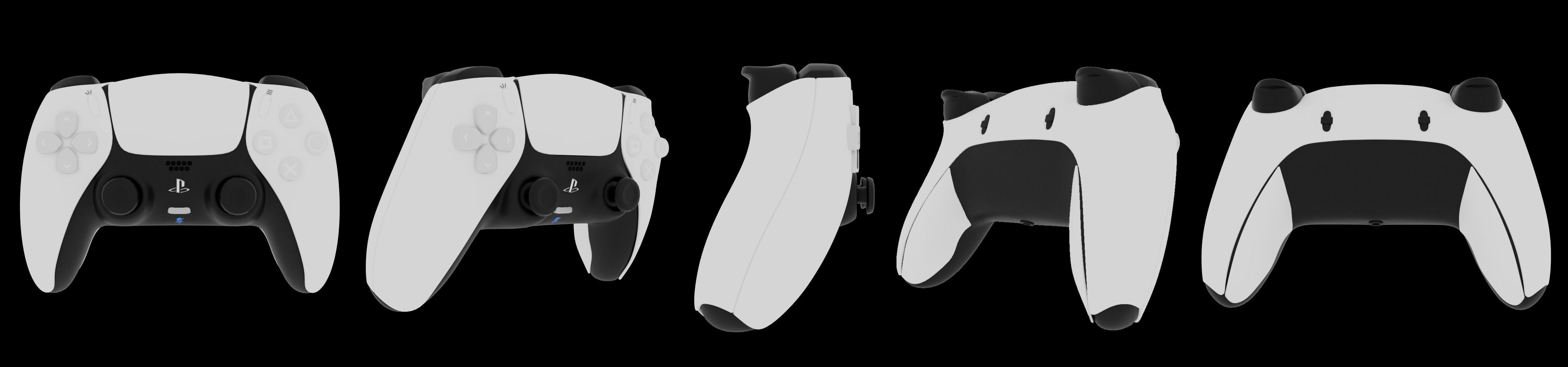 PS5 Controller - 3D Model Free low-poly 3D model_2