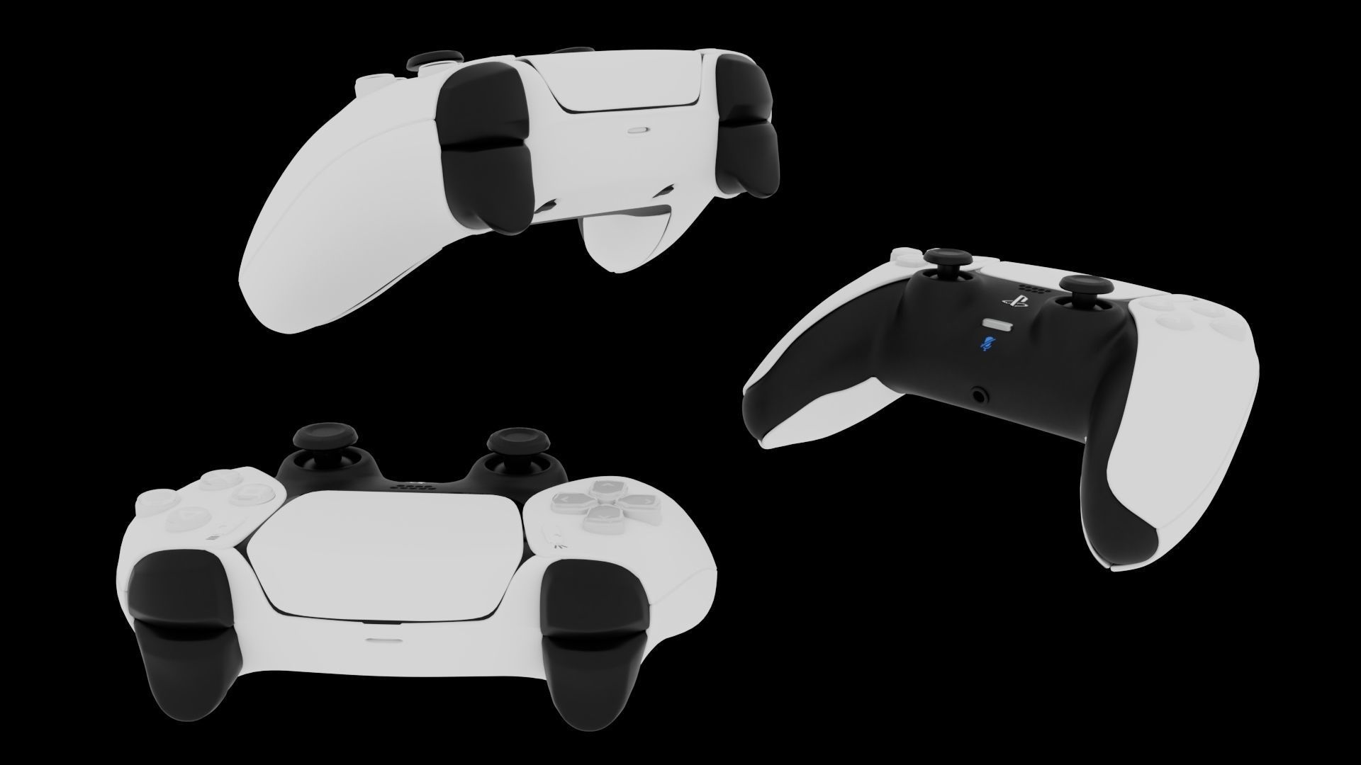 PS5 Controller - 3D Model Free low-poly 3D model_3