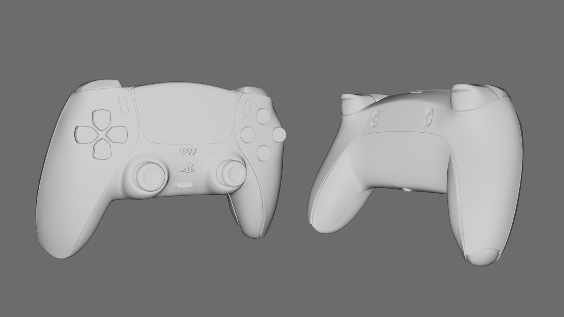 PS5 Controller - 3D Model Free low-poly 3D model_1