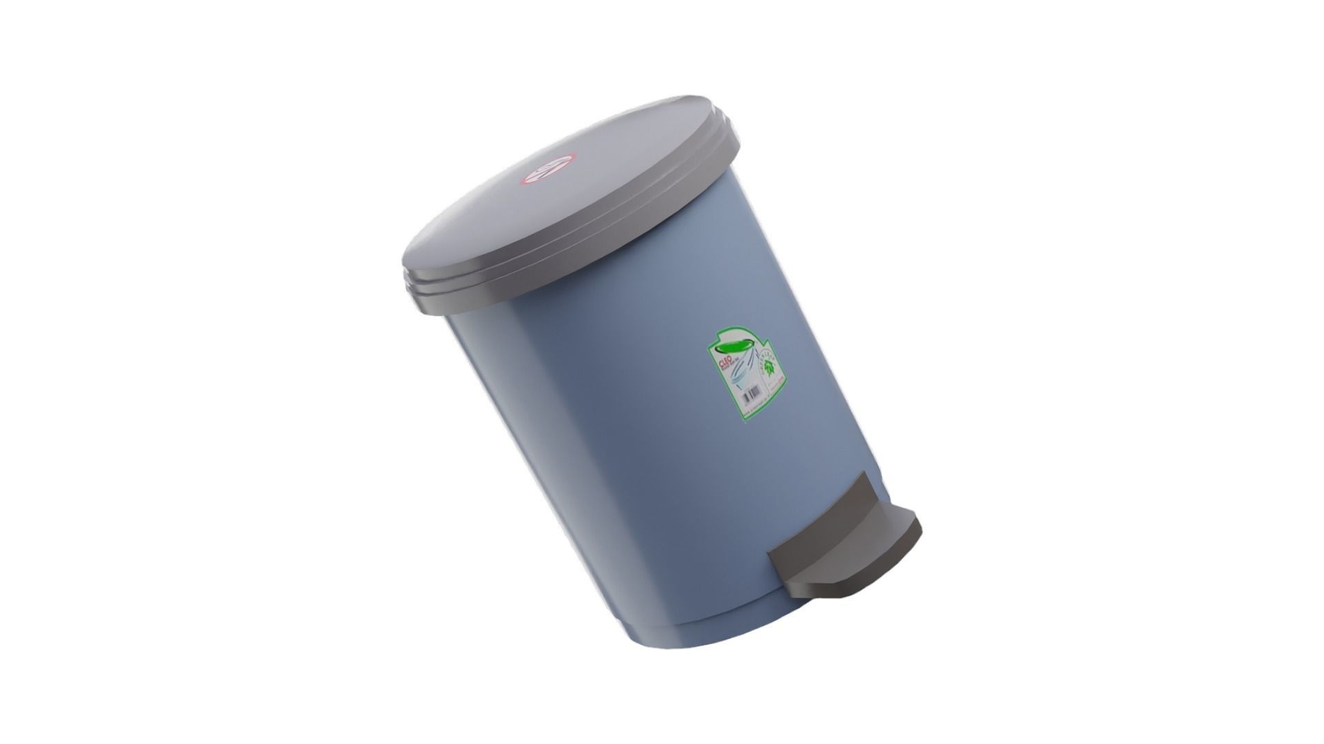 Hospital Trash Can Low-poly 3D model_4