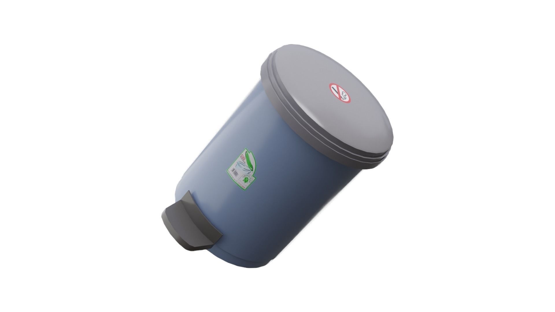 Hospital Trash Can Low-poly 3D model_5