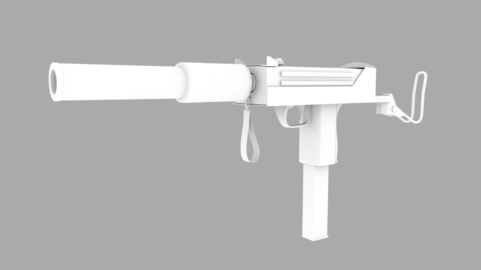 Mac 10 SMG - 3D Model Low-poly 3D model_5