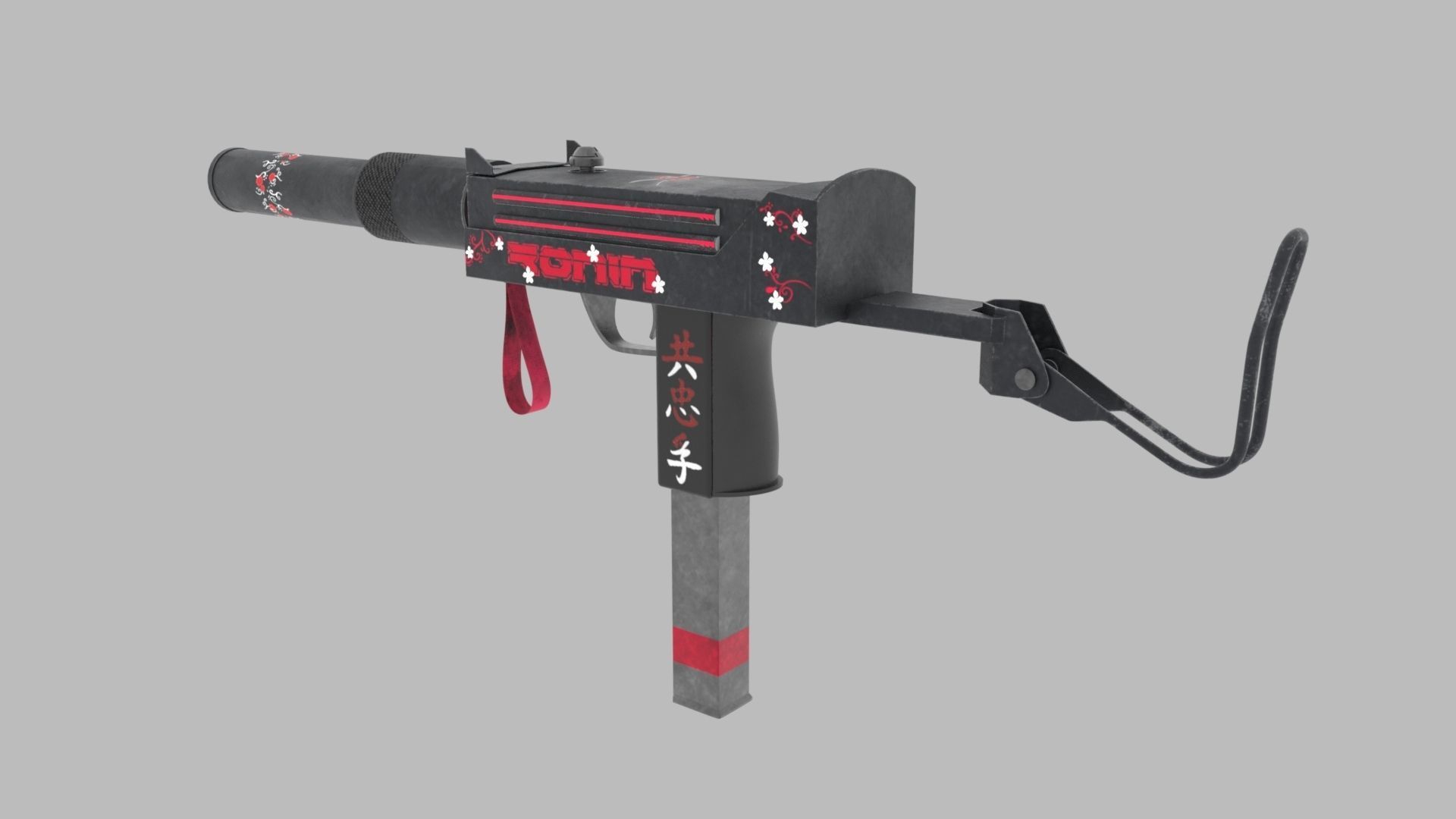 Mac 10 SMG - 3D Model Low-poly 3D model_2