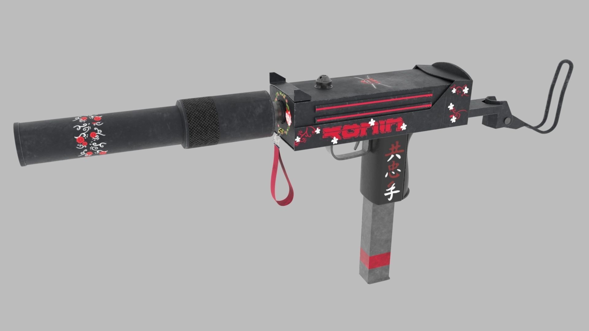 Mac 10 SMG - 3D Model Low-poly 3D model_3
