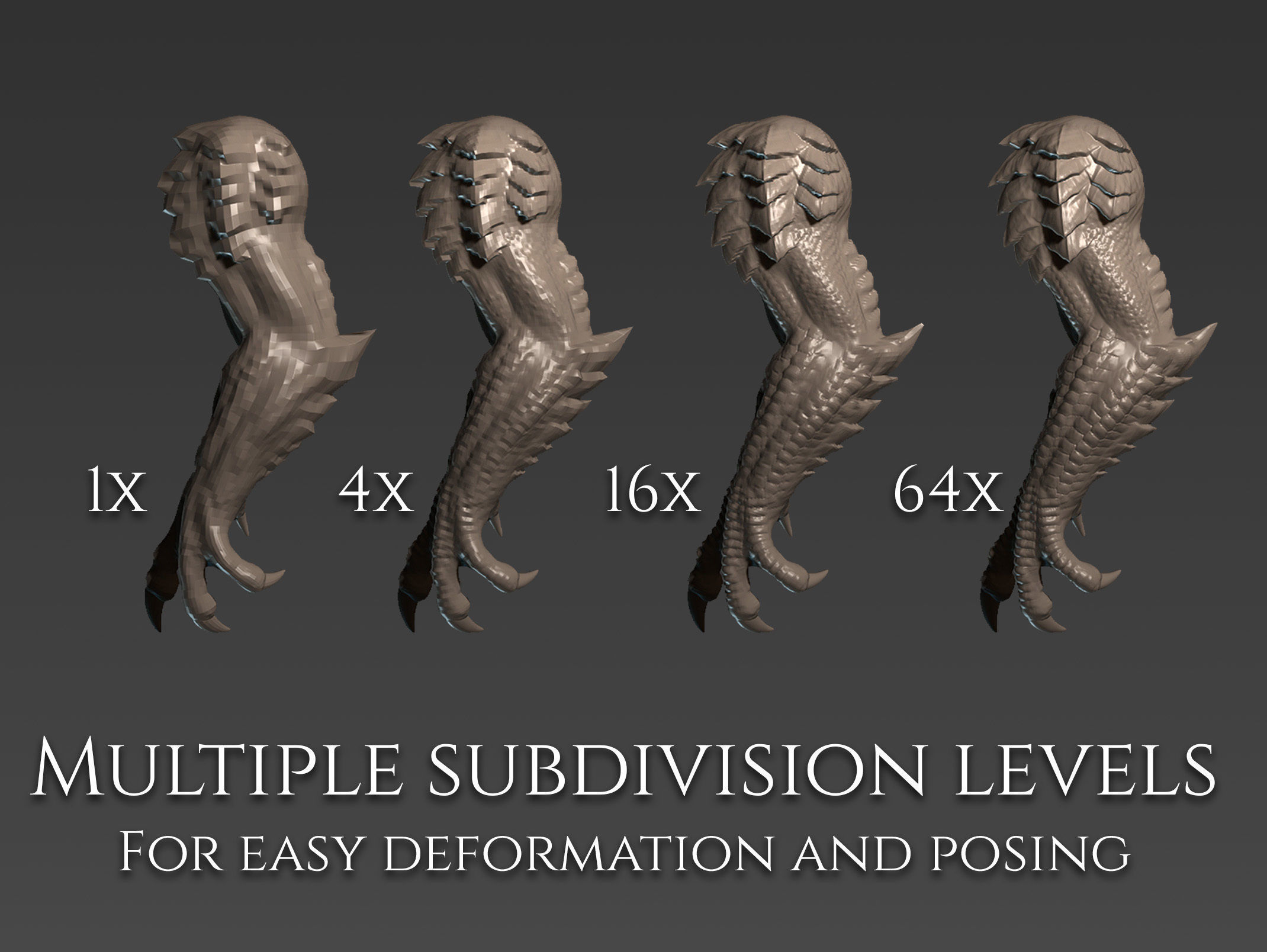 21 arms and claws for Dragons and other creatures 3D model_2