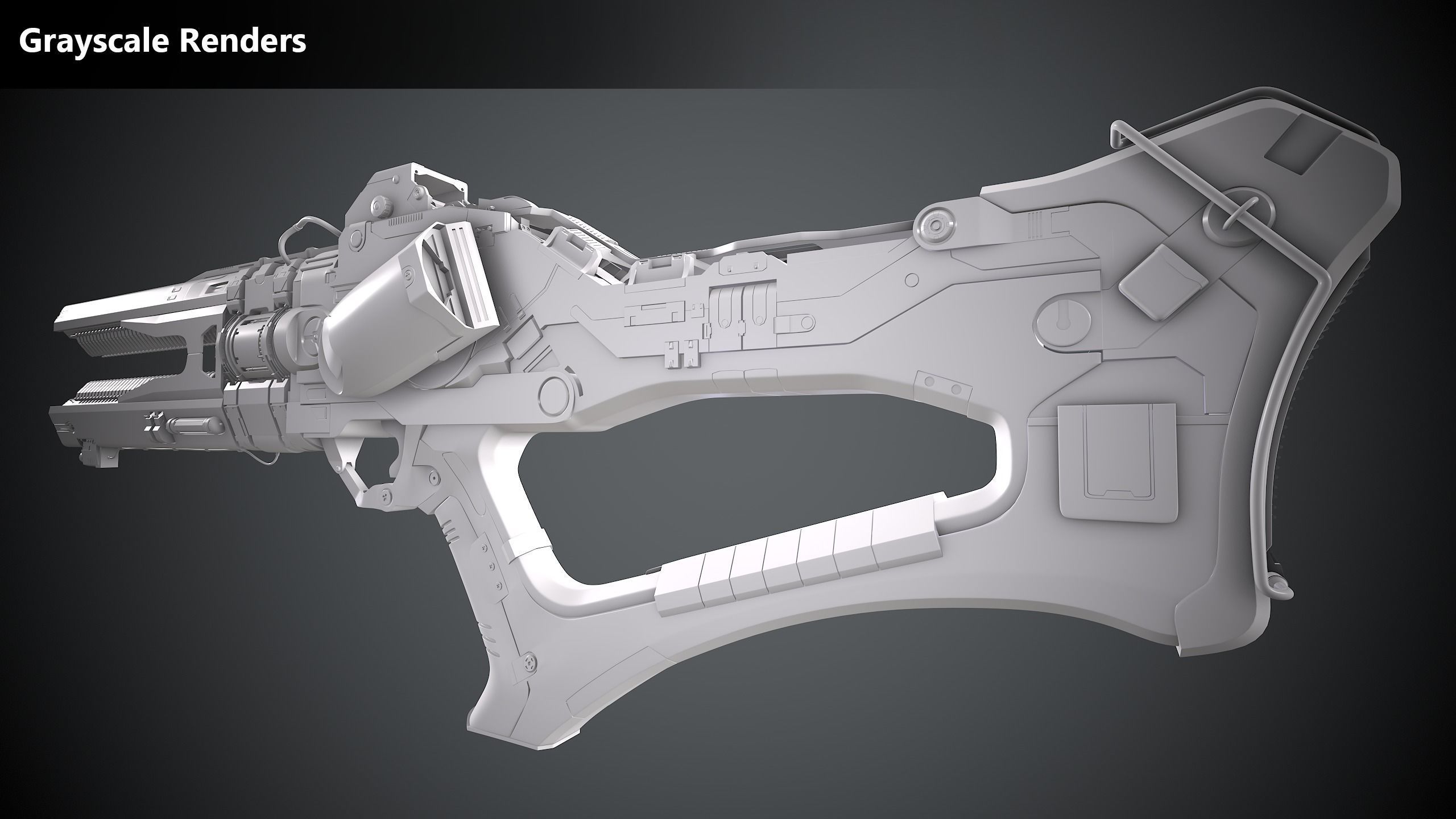 Xeno Rail Gun - A Concept 3D Weapon Low-poly 3D model_16