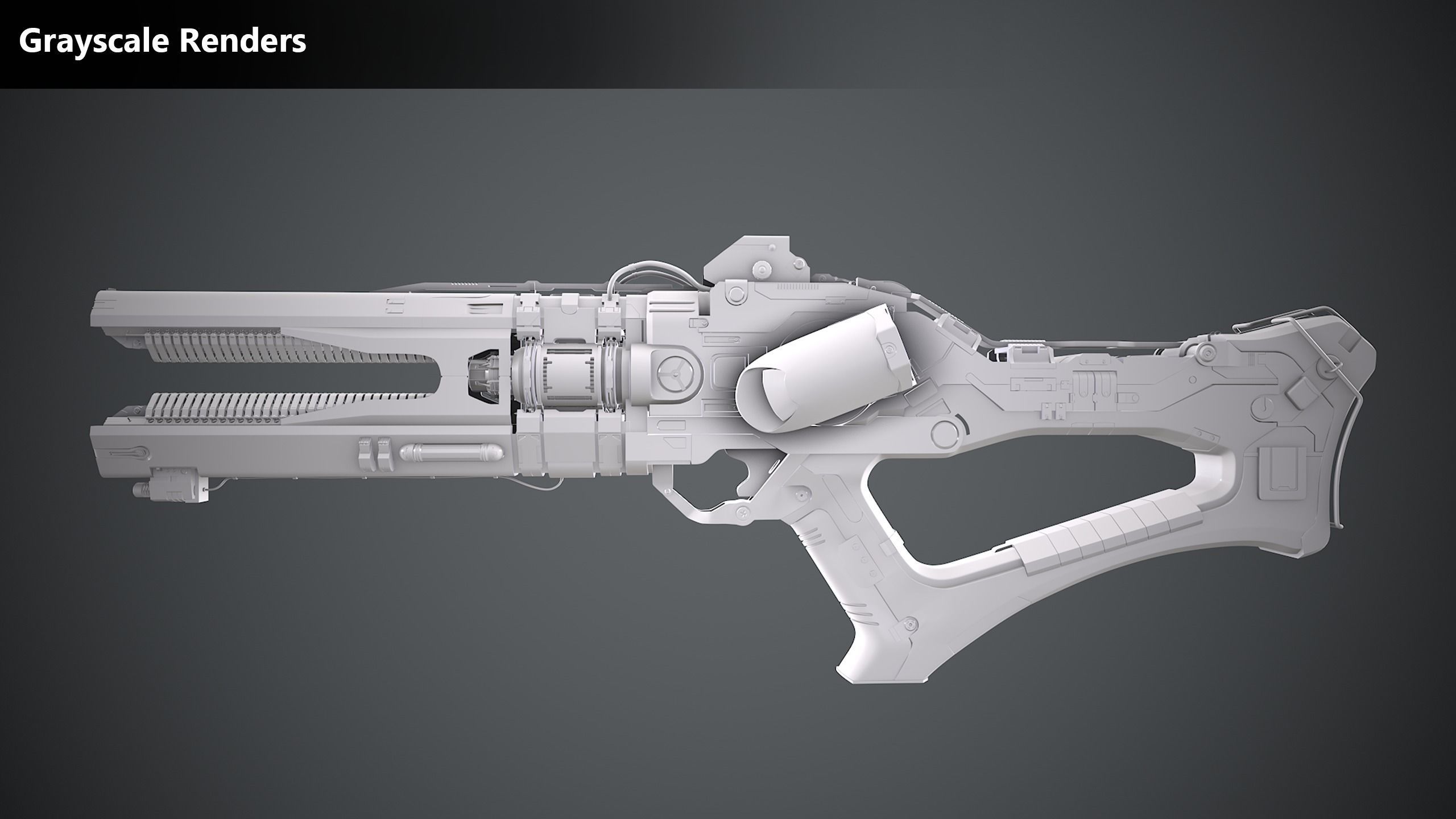 Xeno Rail Gun - A Concept 3D Weapon Low-poly 3D model_13