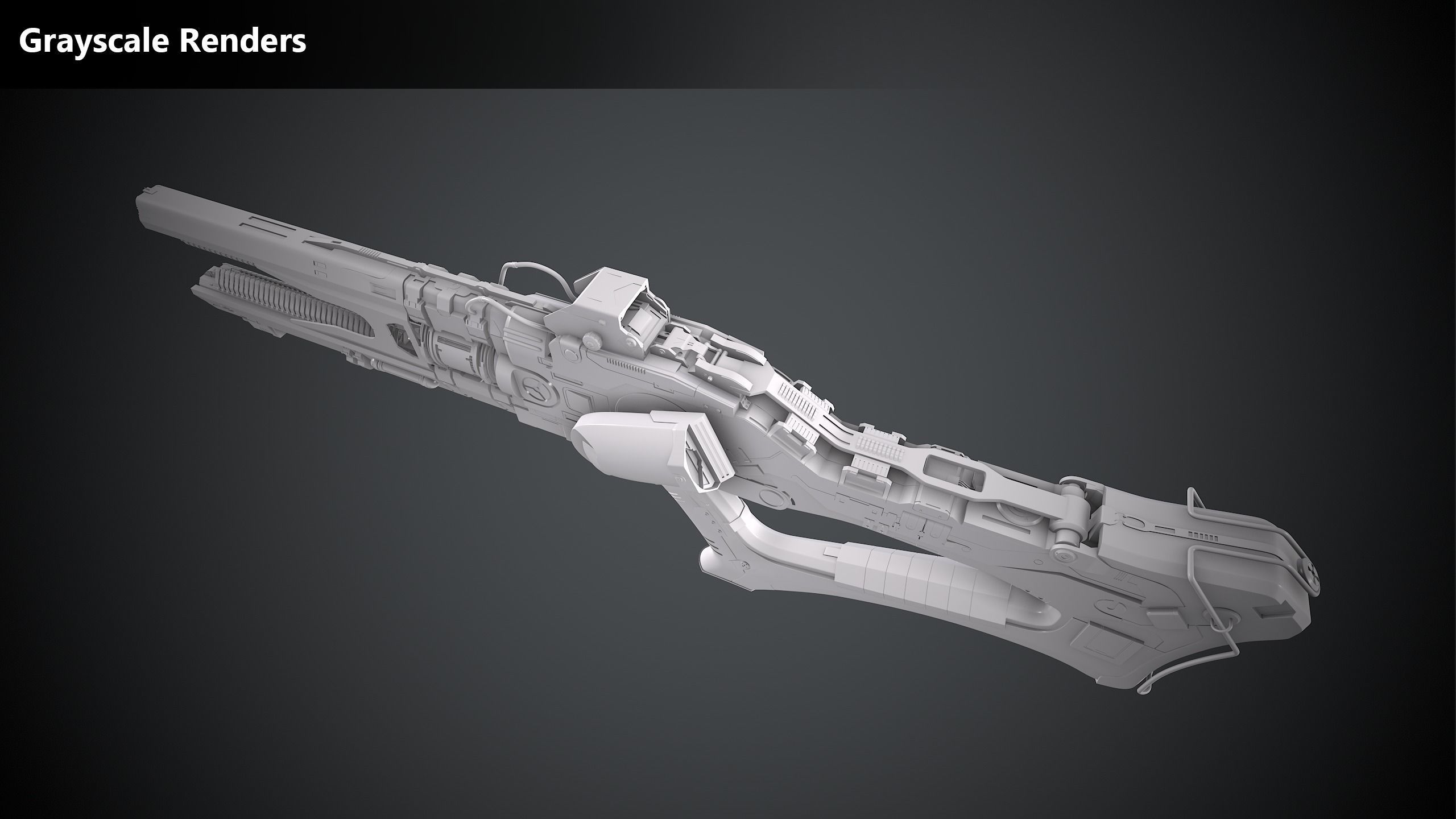 Xeno Rail Gun - A Concept 3D Weapon Low-poly 3D model_10