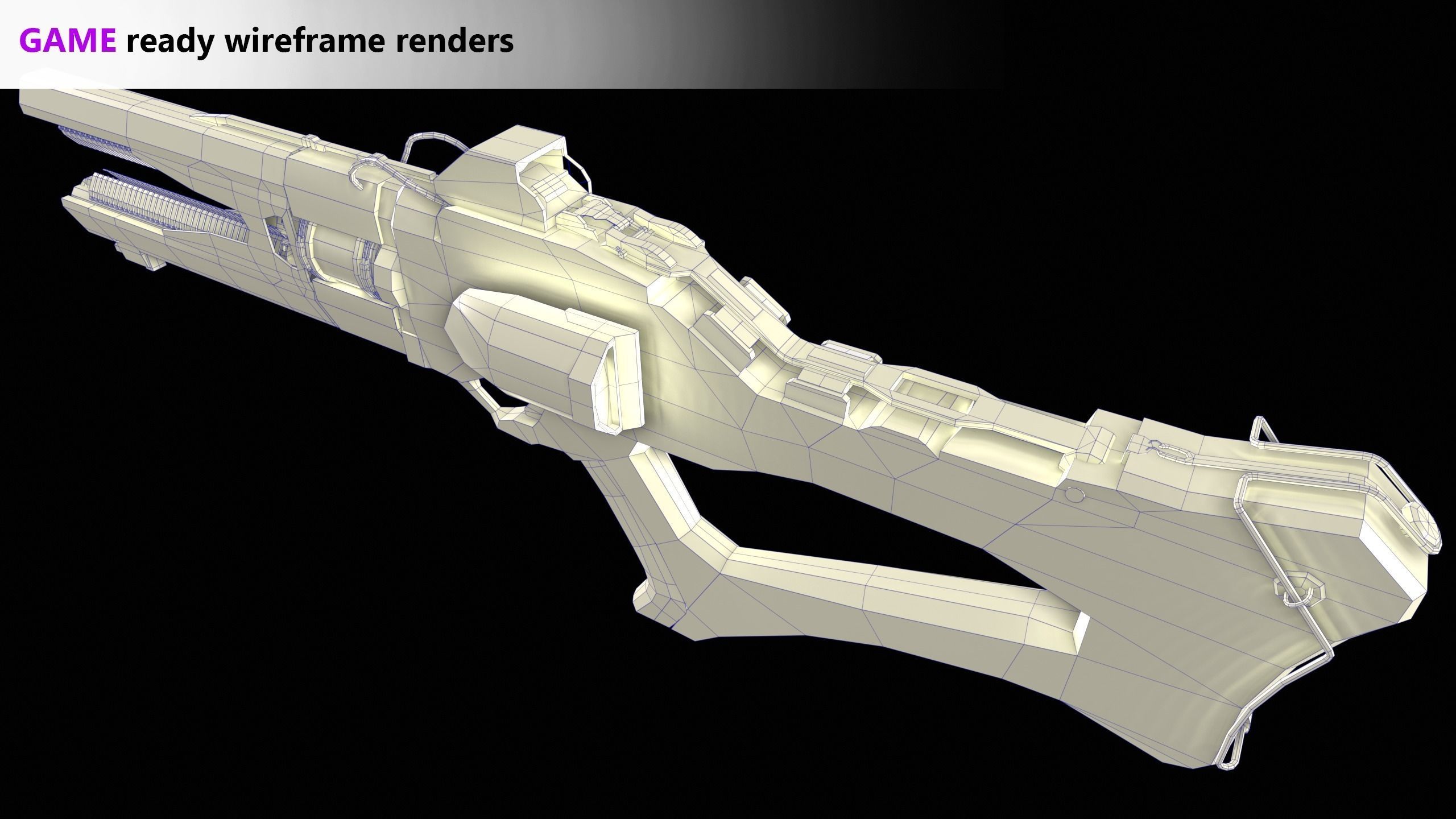 Xeno Rail Gun - A Concept 3D Weapon Low-poly 3D model_5