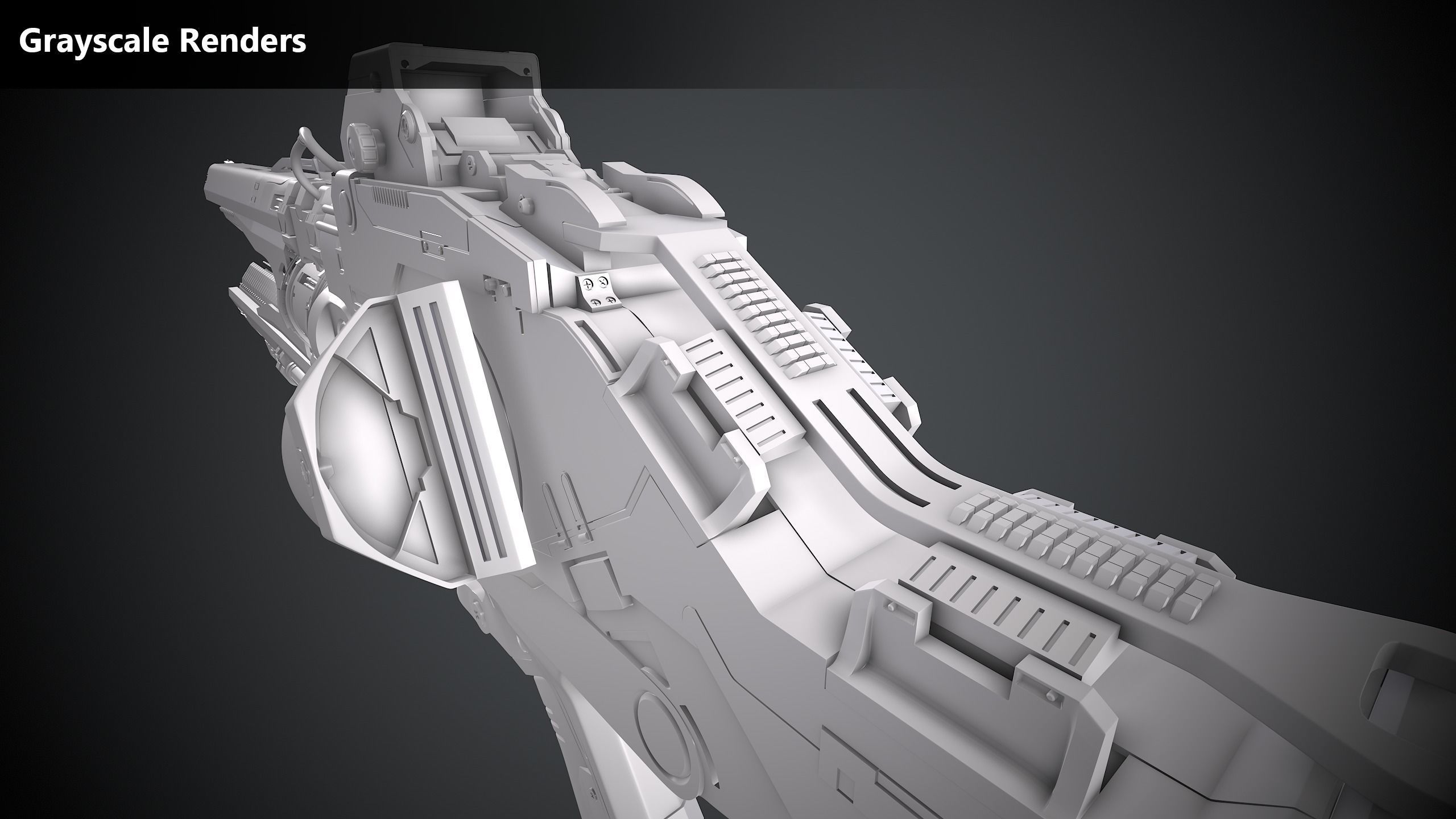 Xeno Rail Gun - A Concept 3D Weapon Low-poly 3D model_11