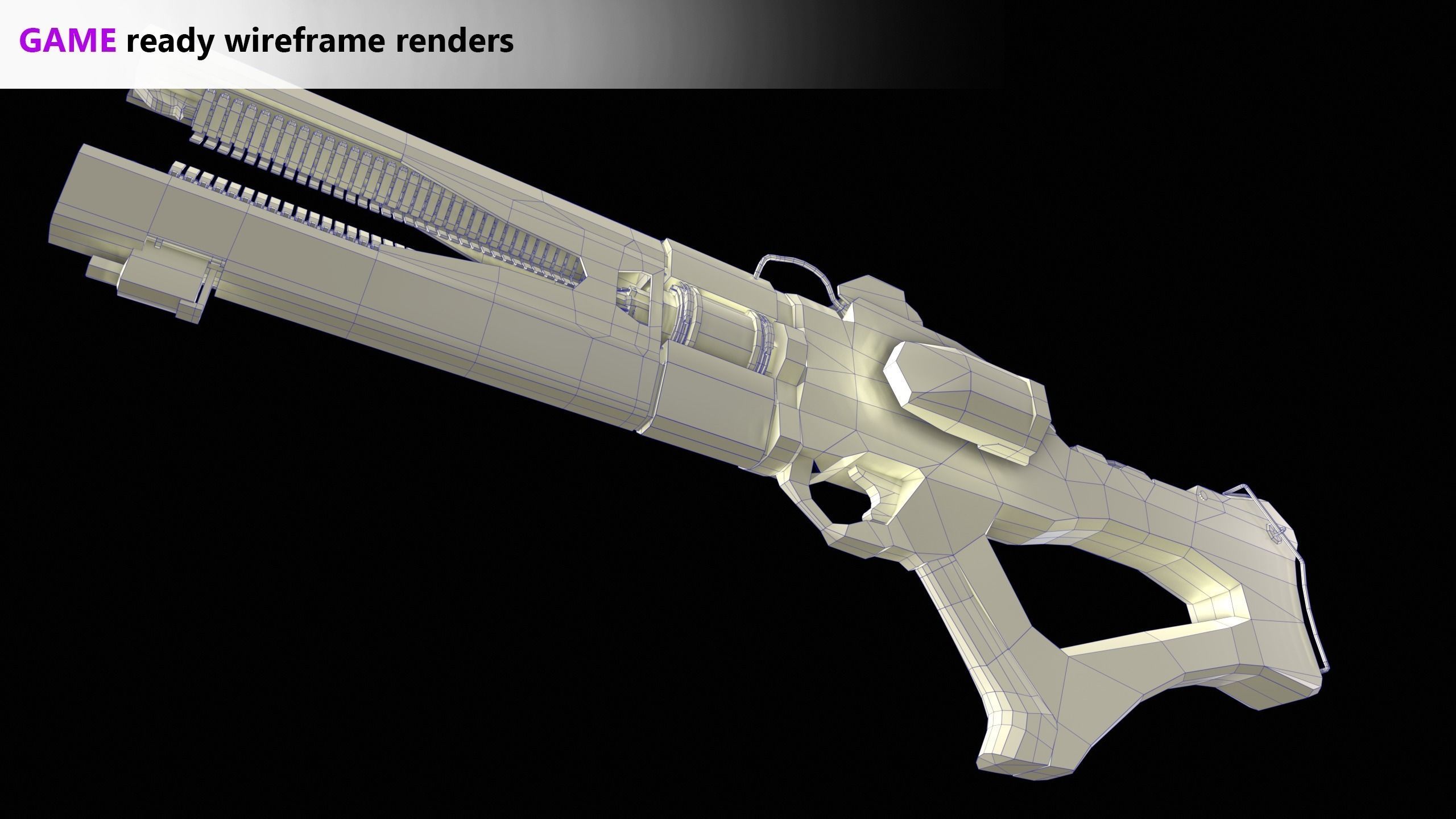 Xeno Rail Gun - A Concept 3D Weapon Low-poly 3D model_6