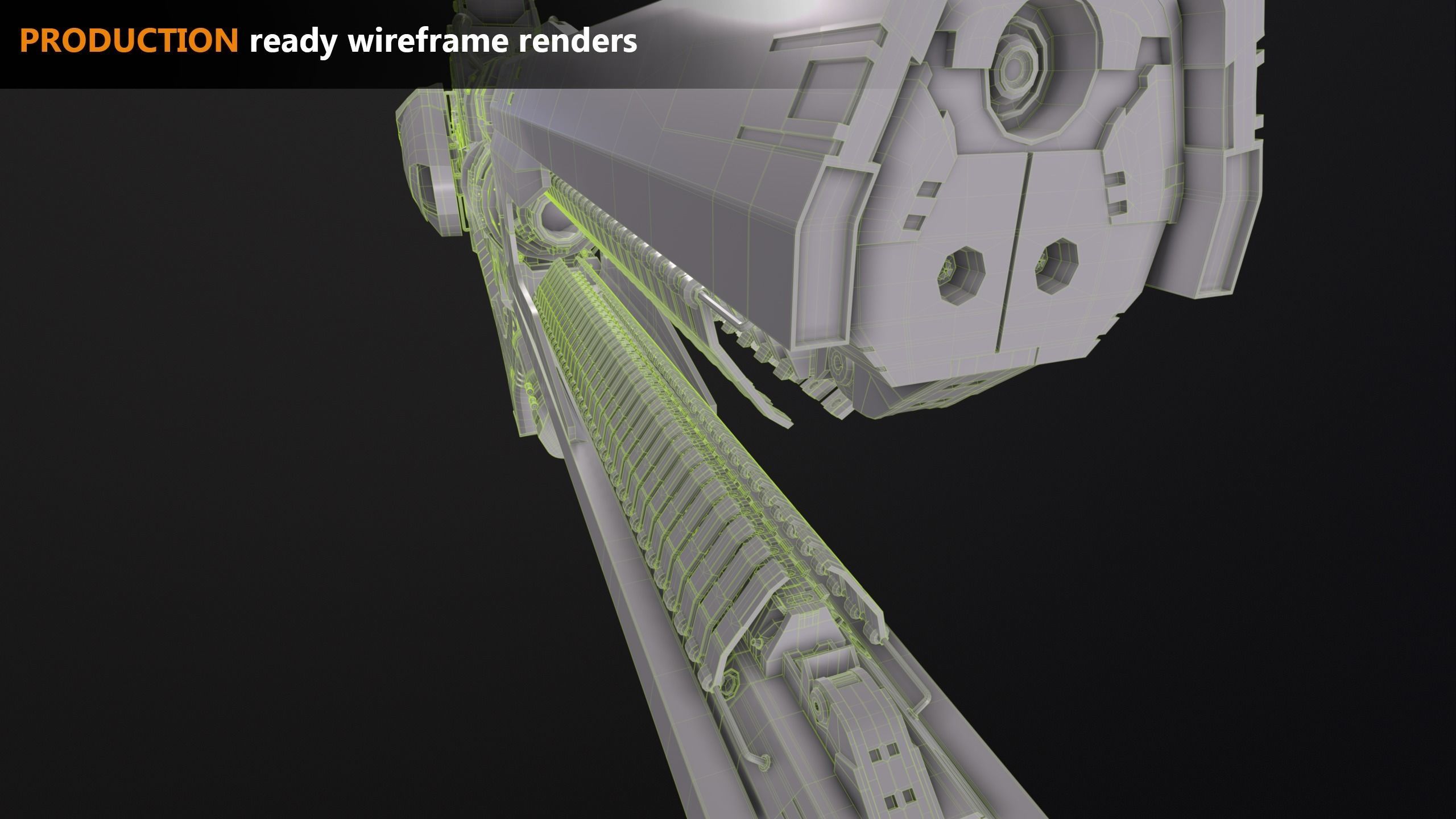 Xeno Rail Gun - A Concept 3D Weapon Low-poly 3D model_23