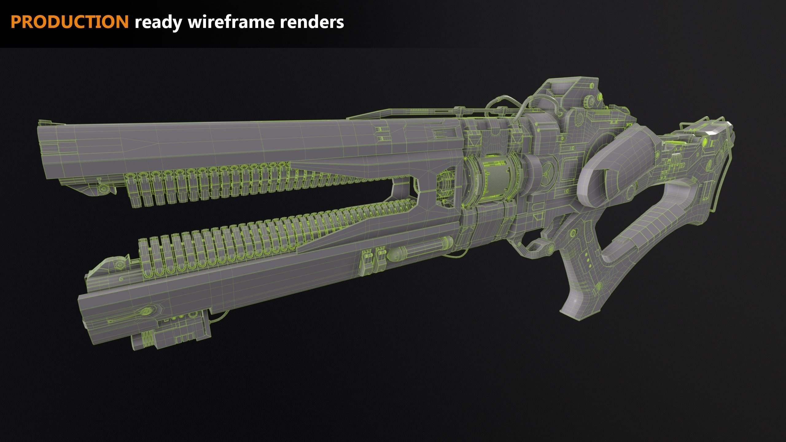 Xeno Rail Gun - A Concept 3D Weapon Low-poly 3D model_20