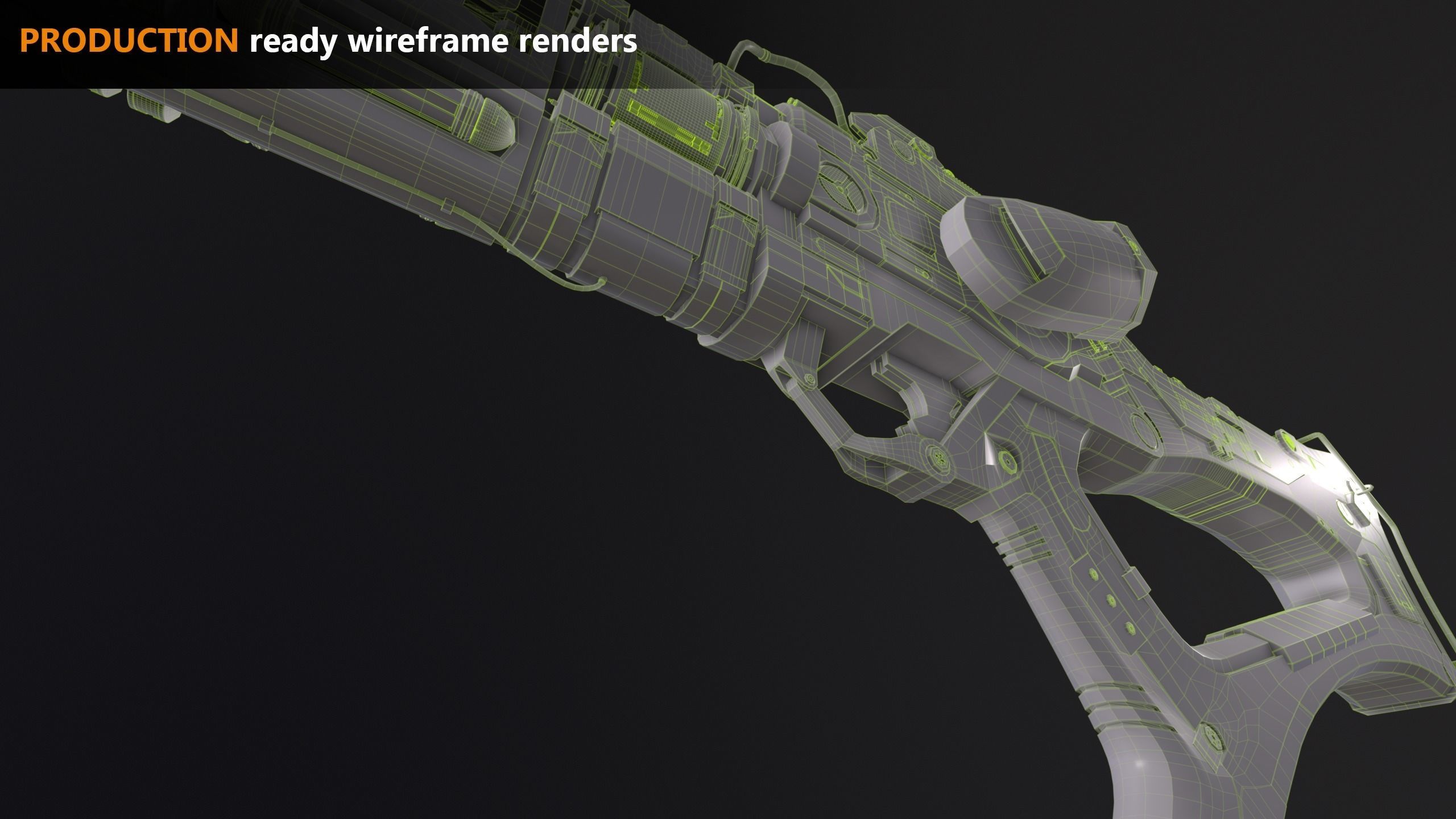 Xeno Rail Gun - A Concept 3D Weapon Low-poly 3D model_24