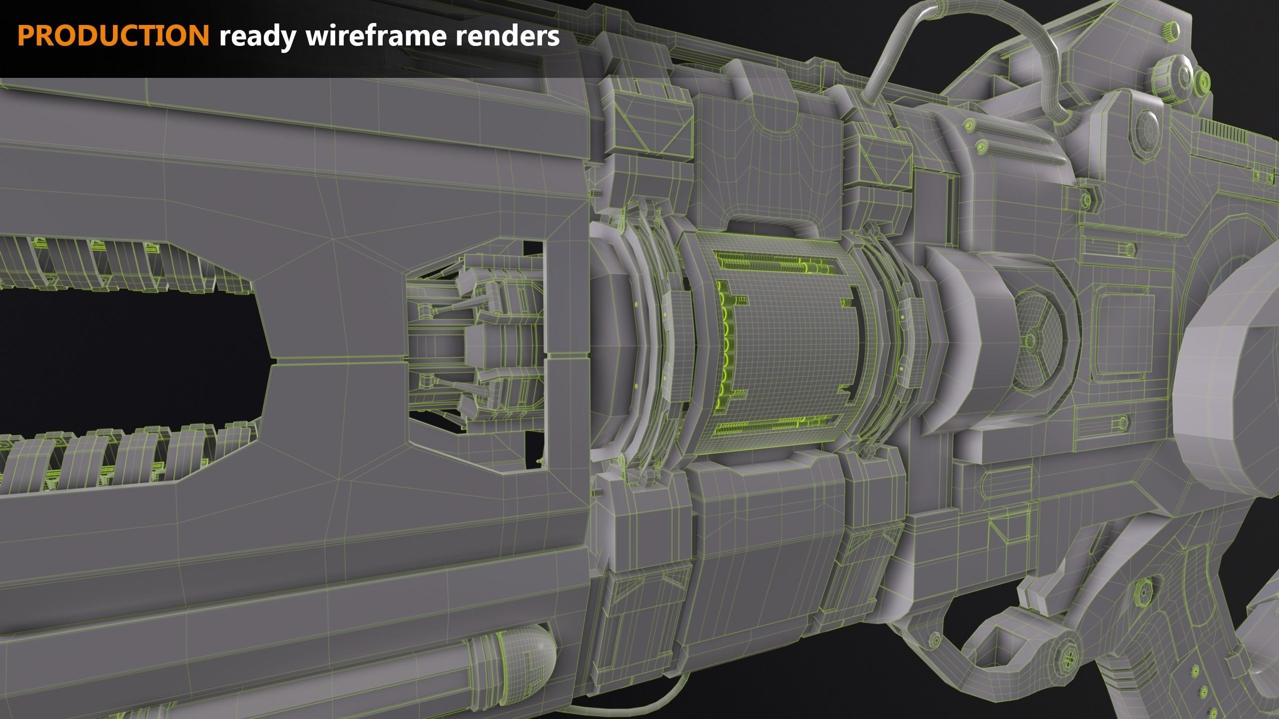 Xeno Rail Gun - A Concept 3D Weapon Low-poly 3D model_25