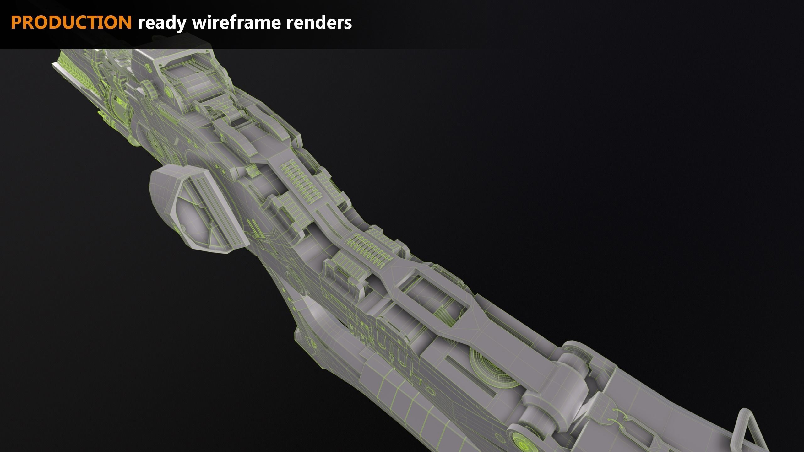 Xeno Rail Gun - A Concept 3D Weapon Low-poly 3D model_22