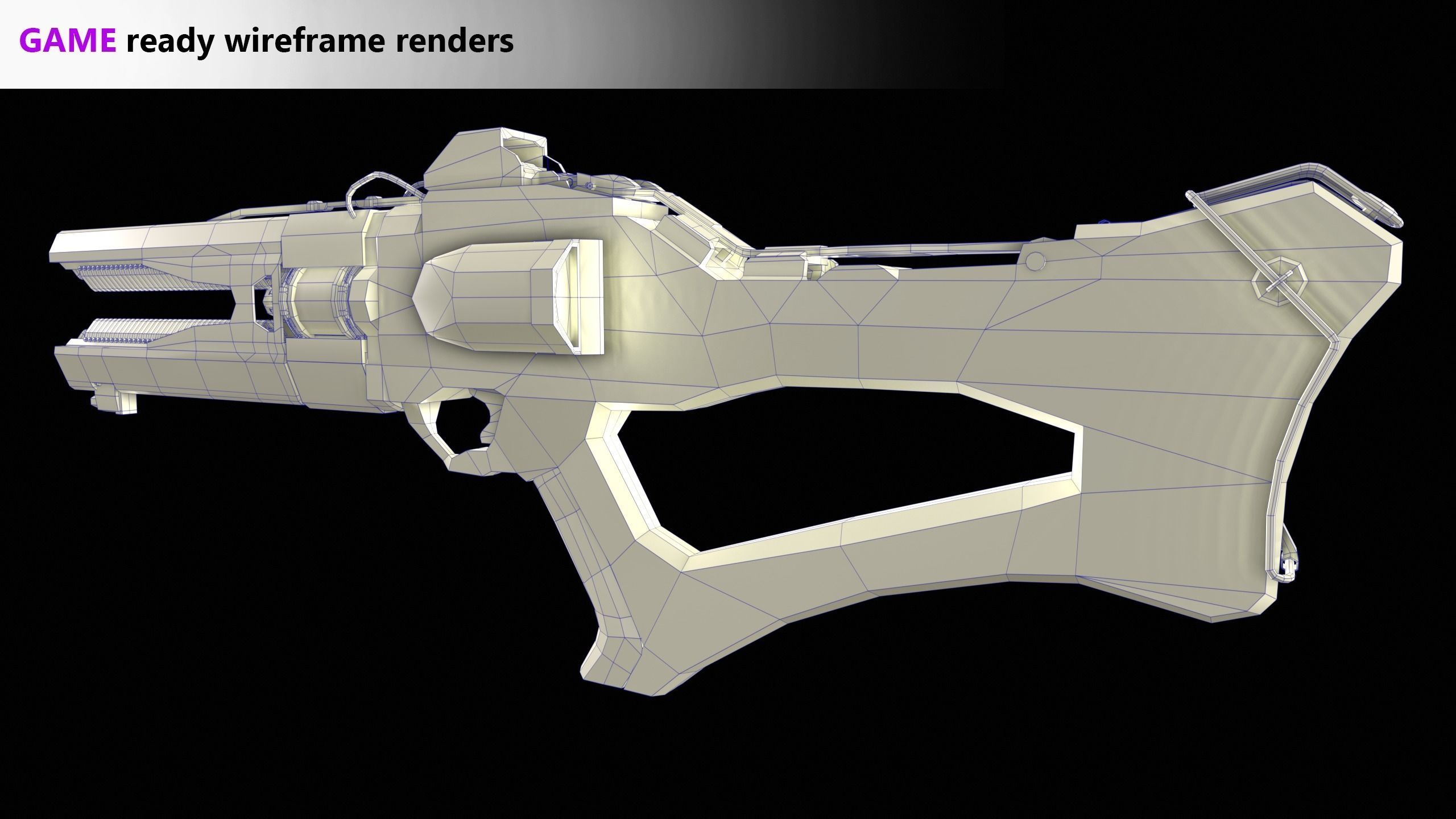 Xeno Rail Gun - A Concept 3D Weapon Low-poly 3D model_3