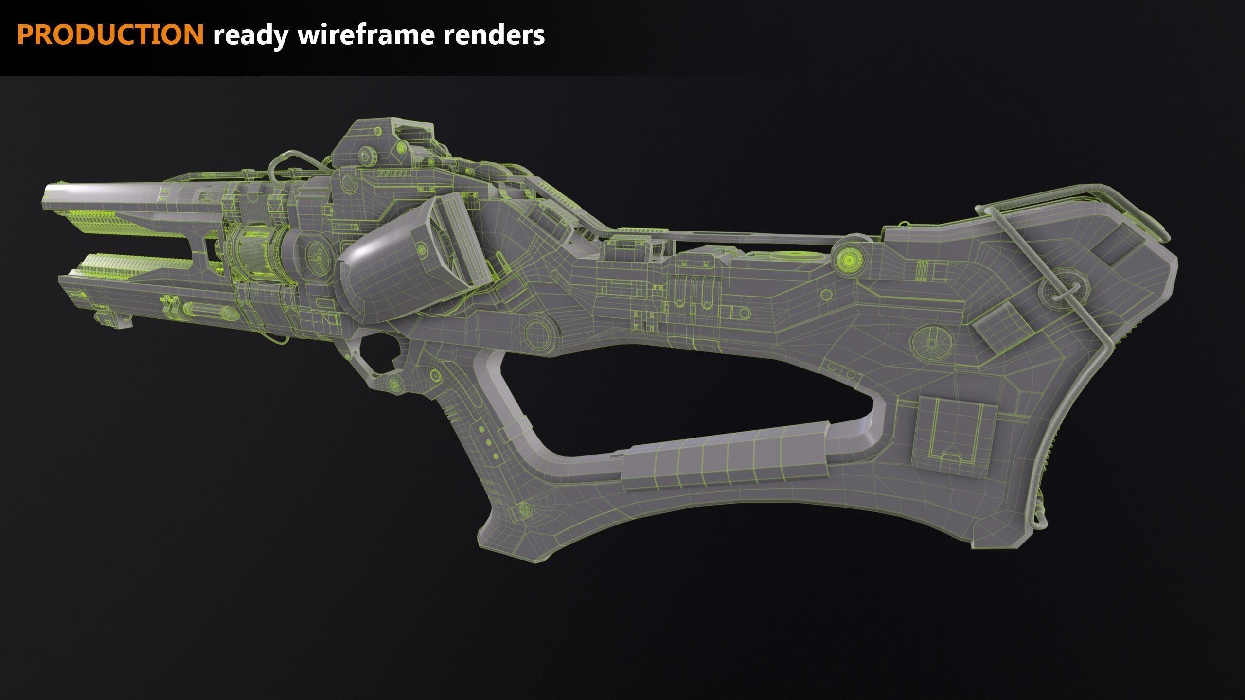 Xeno Rail Gun - A Concept 3D Weapon Low-poly 3D model_21