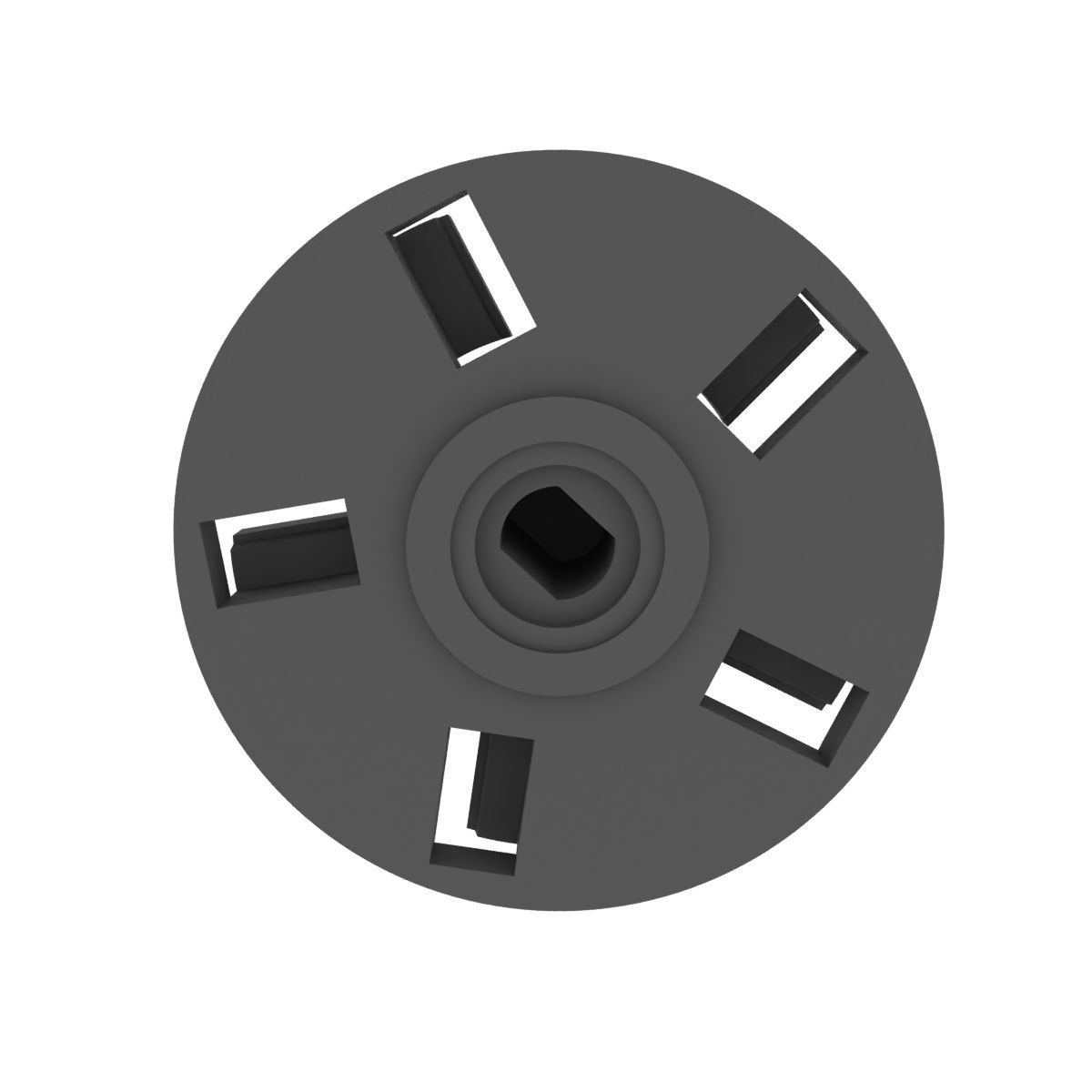 Coupling for vegetable cutter for meat grinder Grunhelm 3D print model_6