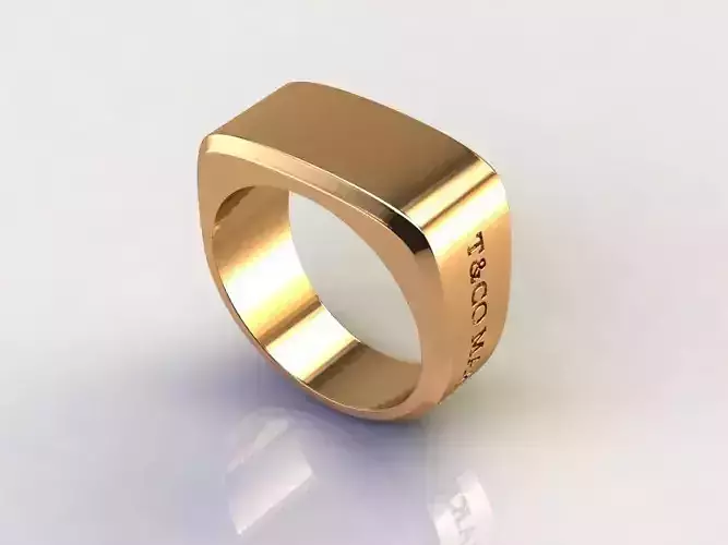 Tiffany stile  Makers man signet ring