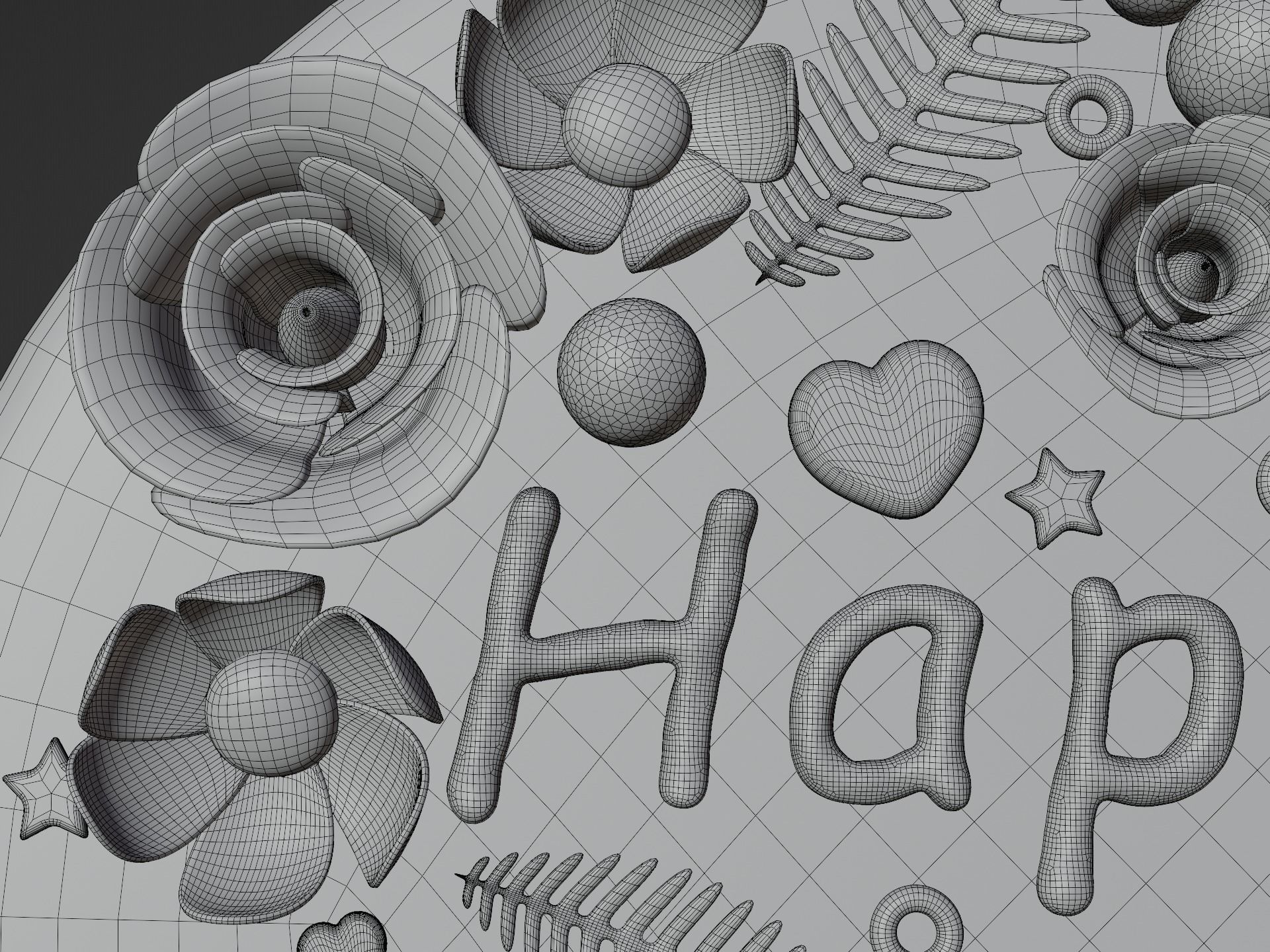 Birthday Cake 3D model_12