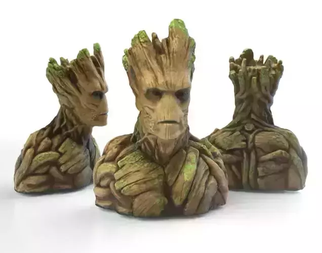 Groot Bust Sculpture