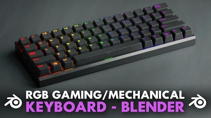 RGB Gaming - Mechanical Keyboard - Blender 3D model