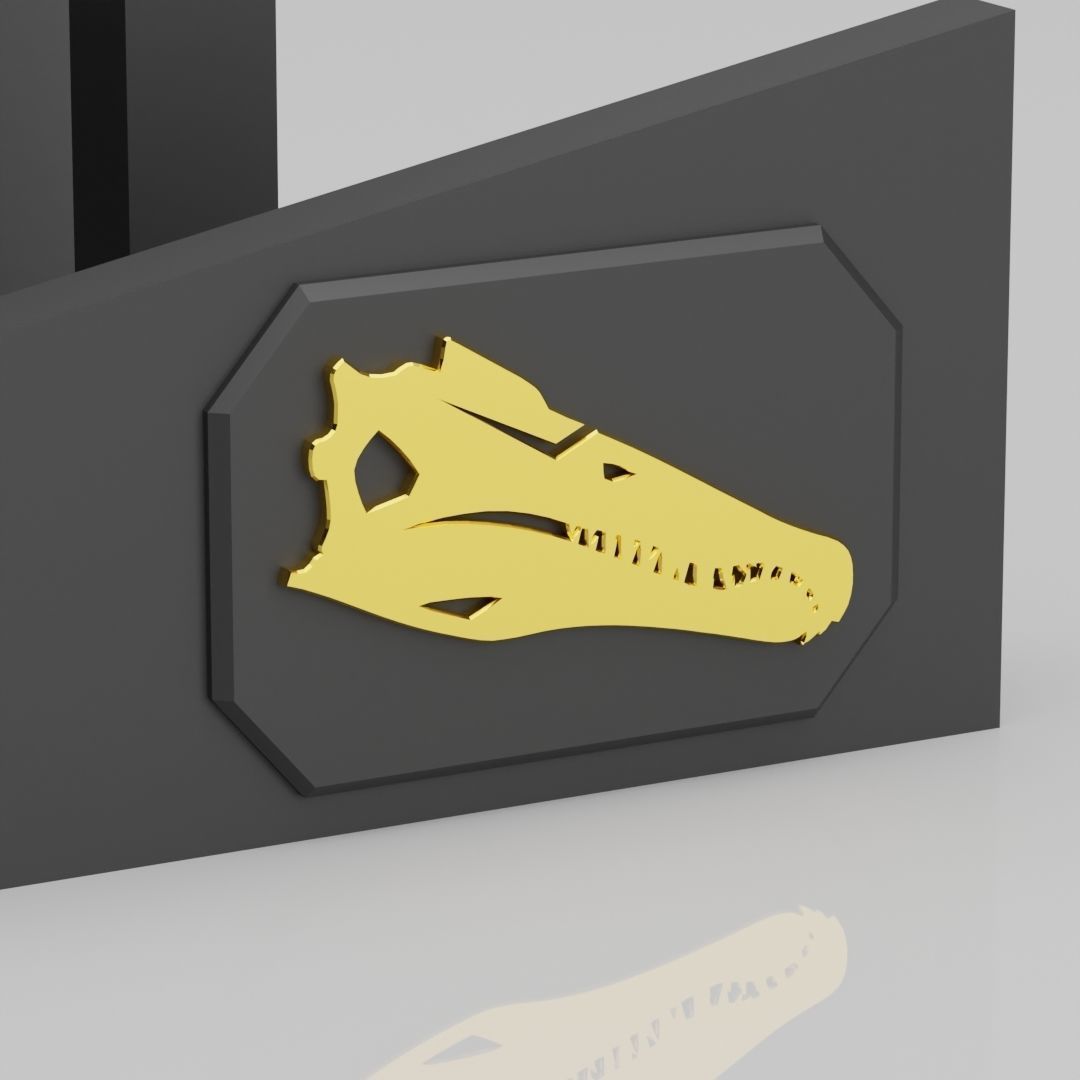 Life-Sized 3D Printable Velociraptor Mongoliensis Fossil Skull 3D print model_3