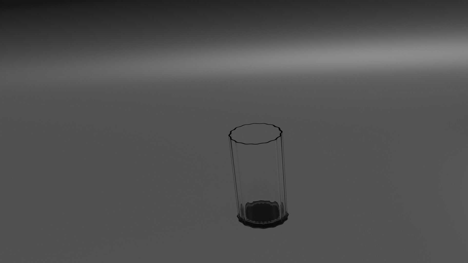 Set of glasses and plates Low-poly 3D model_6