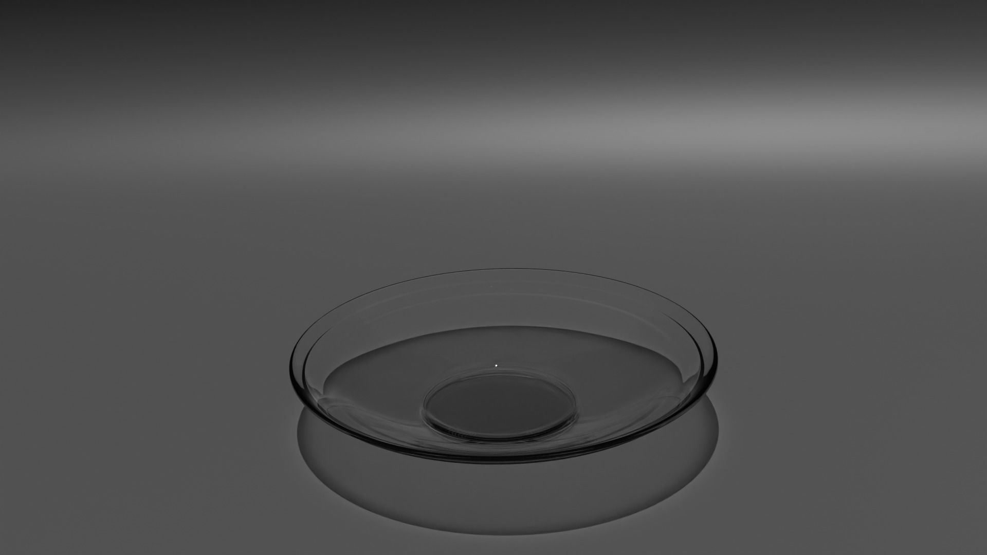 Set of glasses and plates Low-poly 3D model_8