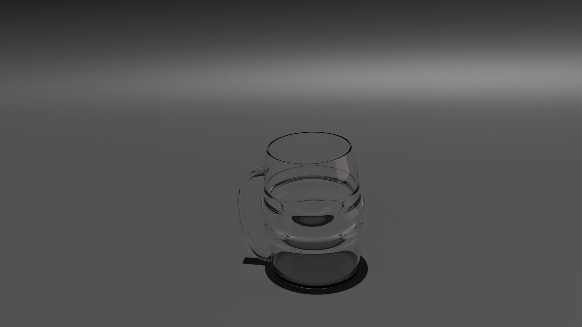 Set of glasses and plates Low-poly 3D model_1