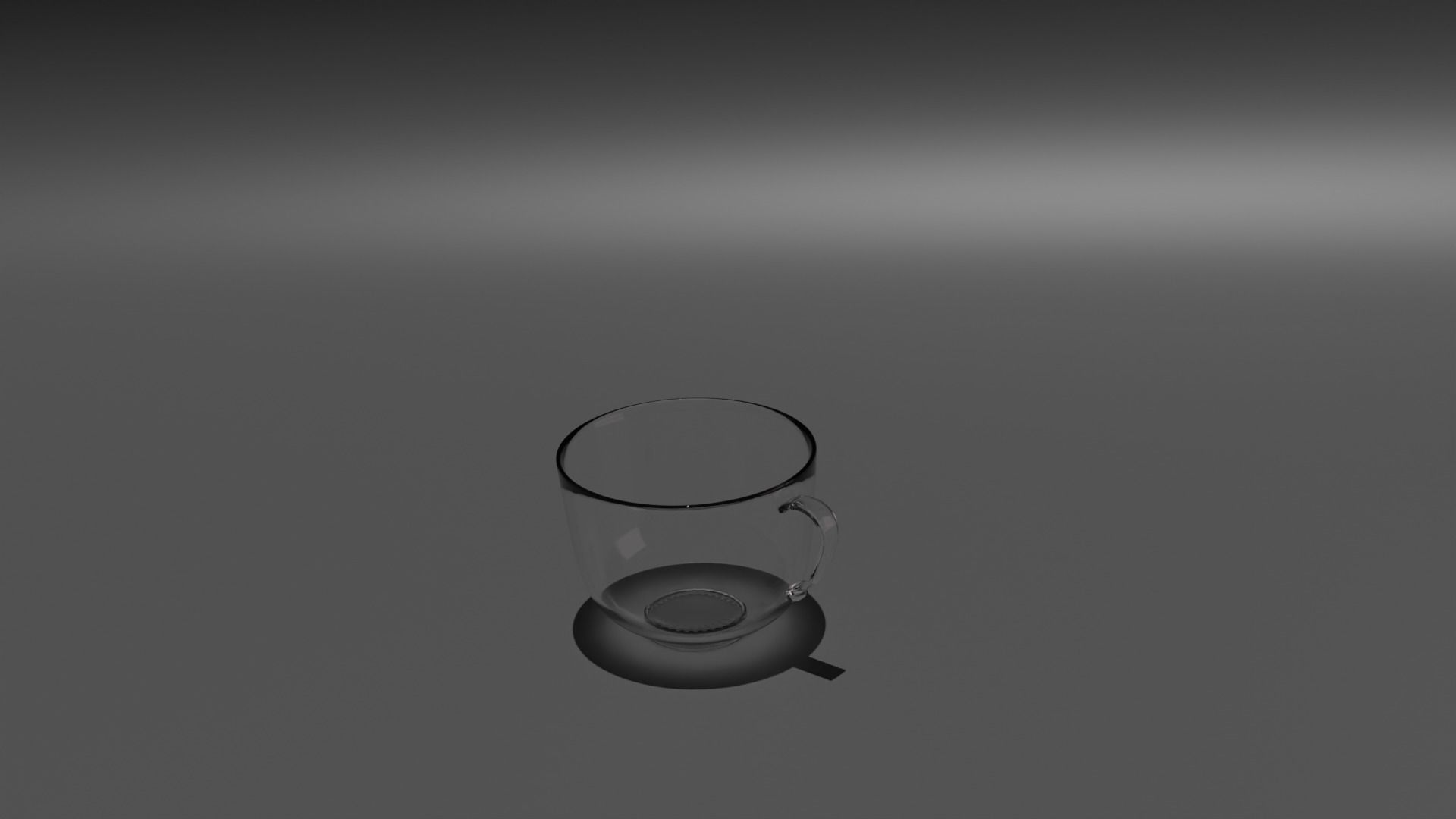 Set of glasses and plates Low-poly 3D model_7