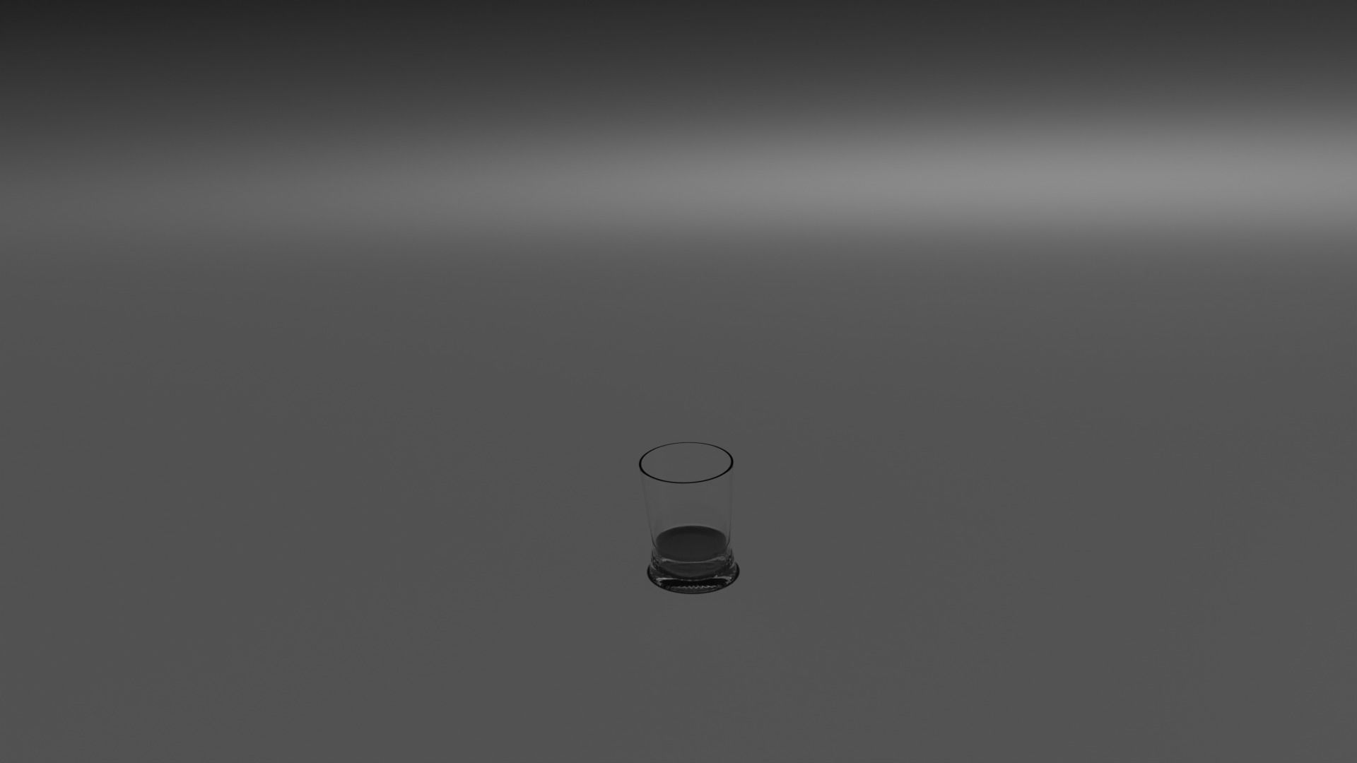 Set of glasses and plates Low-poly 3D model_5