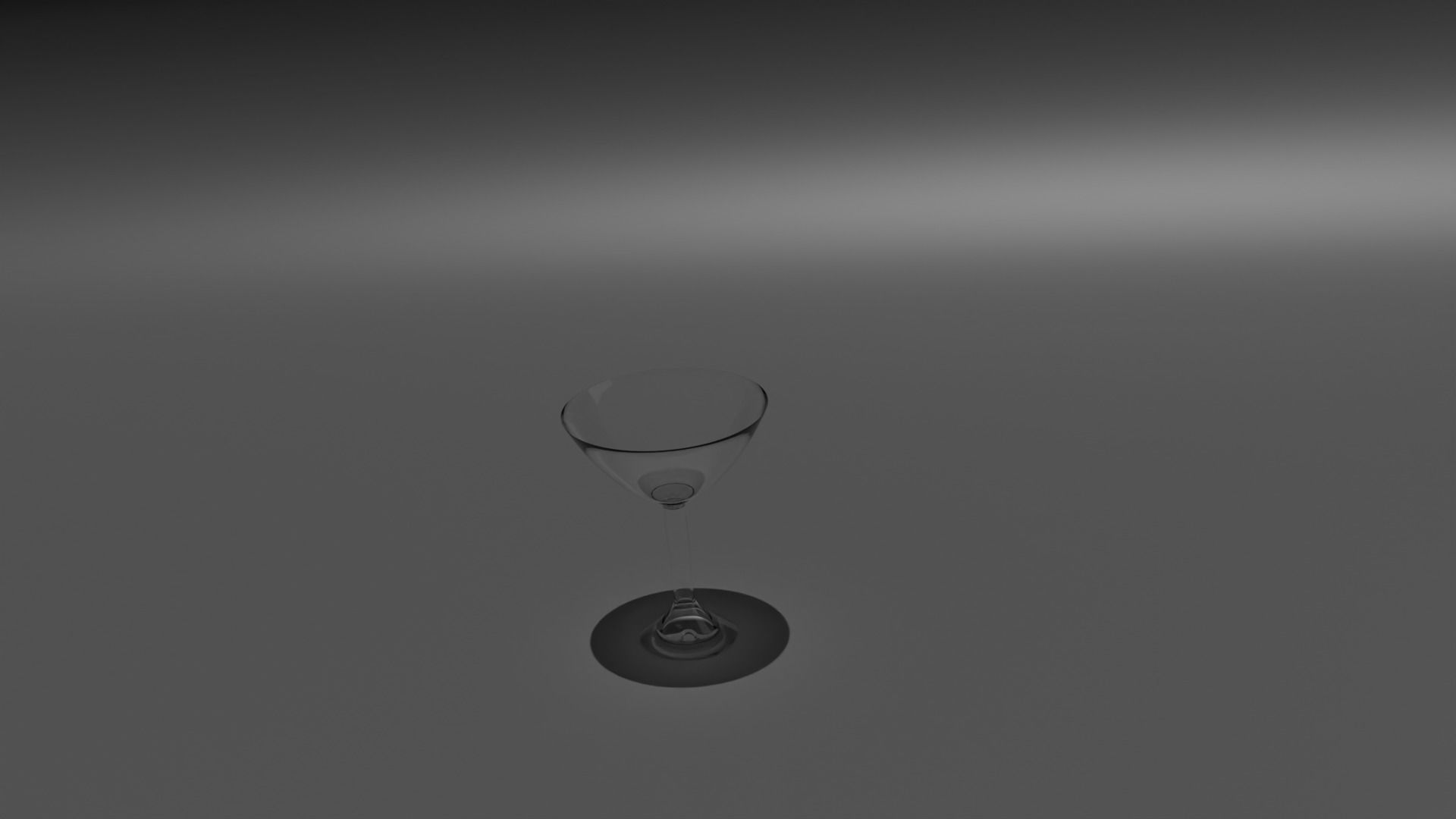 Set of glasses and plates Low-poly 3D model_4