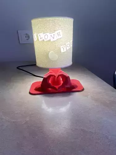 Valentine day themed love lamp lithophane design