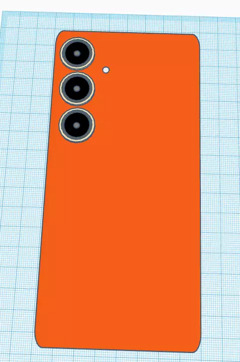 Samsung galaxy s24 orange back 3D model_0