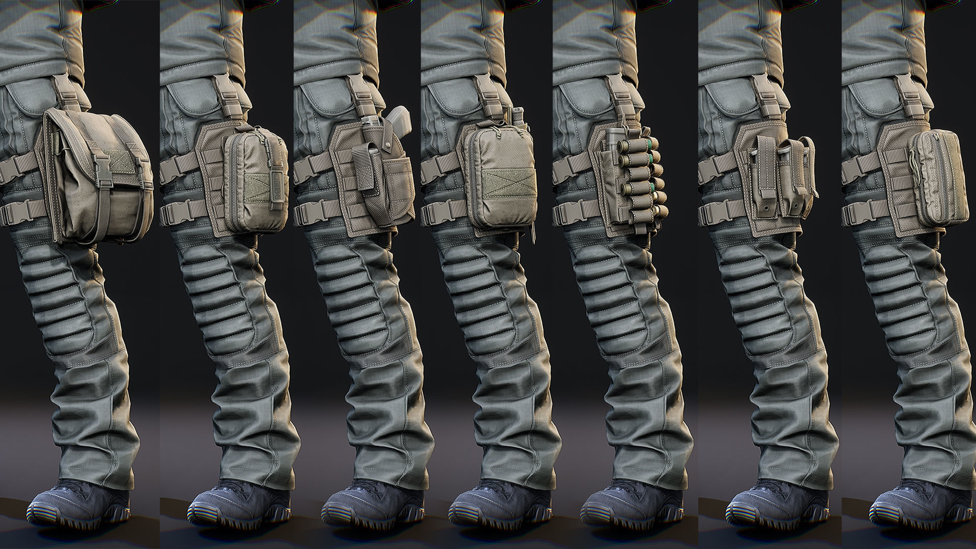 AAA MODULAR SOLDIER PACK Vol2 Low-poly 3D model_20