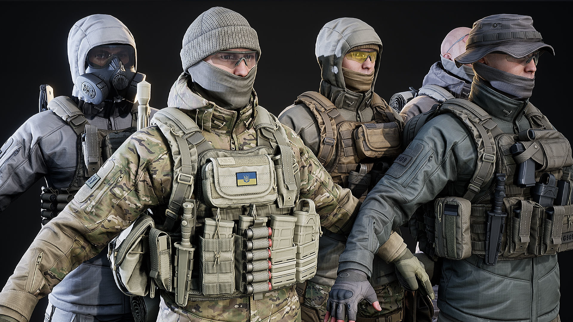 AAA MODULAR SOLDIER PACK Vol2 Low-poly 3D model_5