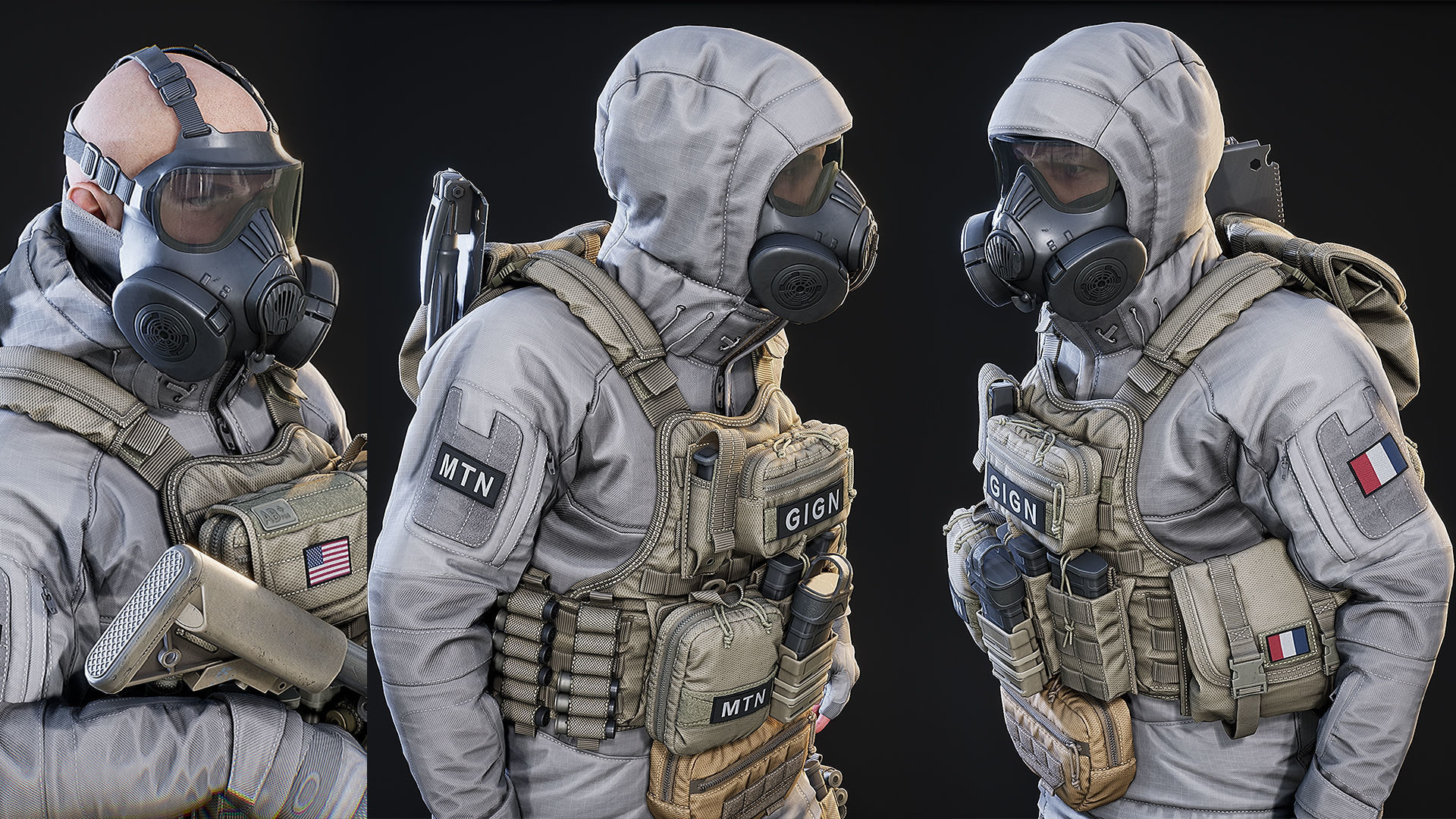 AAA MODULAR SOLDIER PACK Vol2 Low-poly 3D model_10