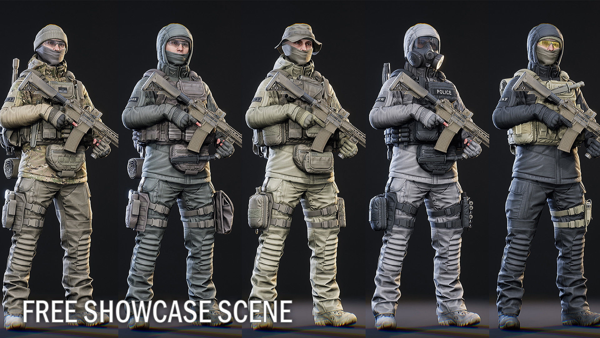 AAA MODULAR SOLDIER PACK Vol2 Low-poly 3D model_3