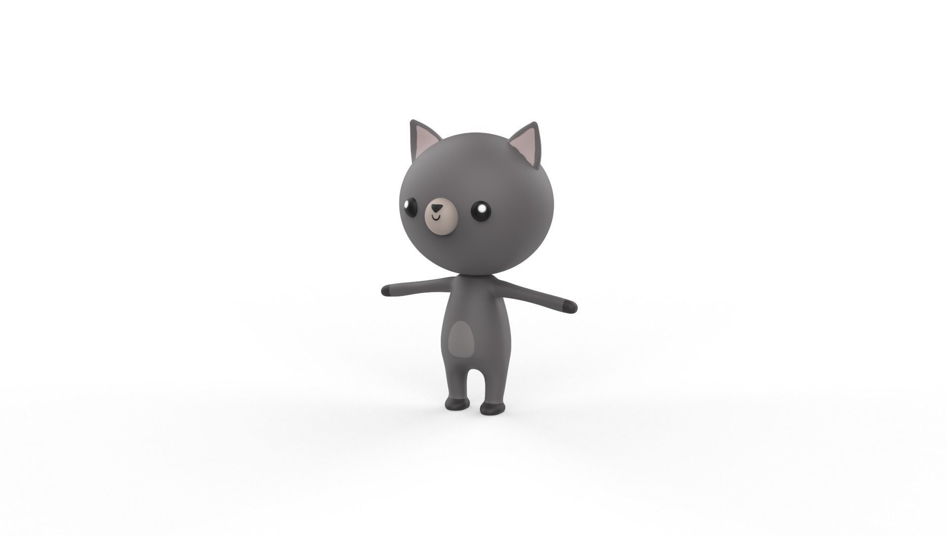 Stylized Ratel Animated v001  Low-poly 3D model_5