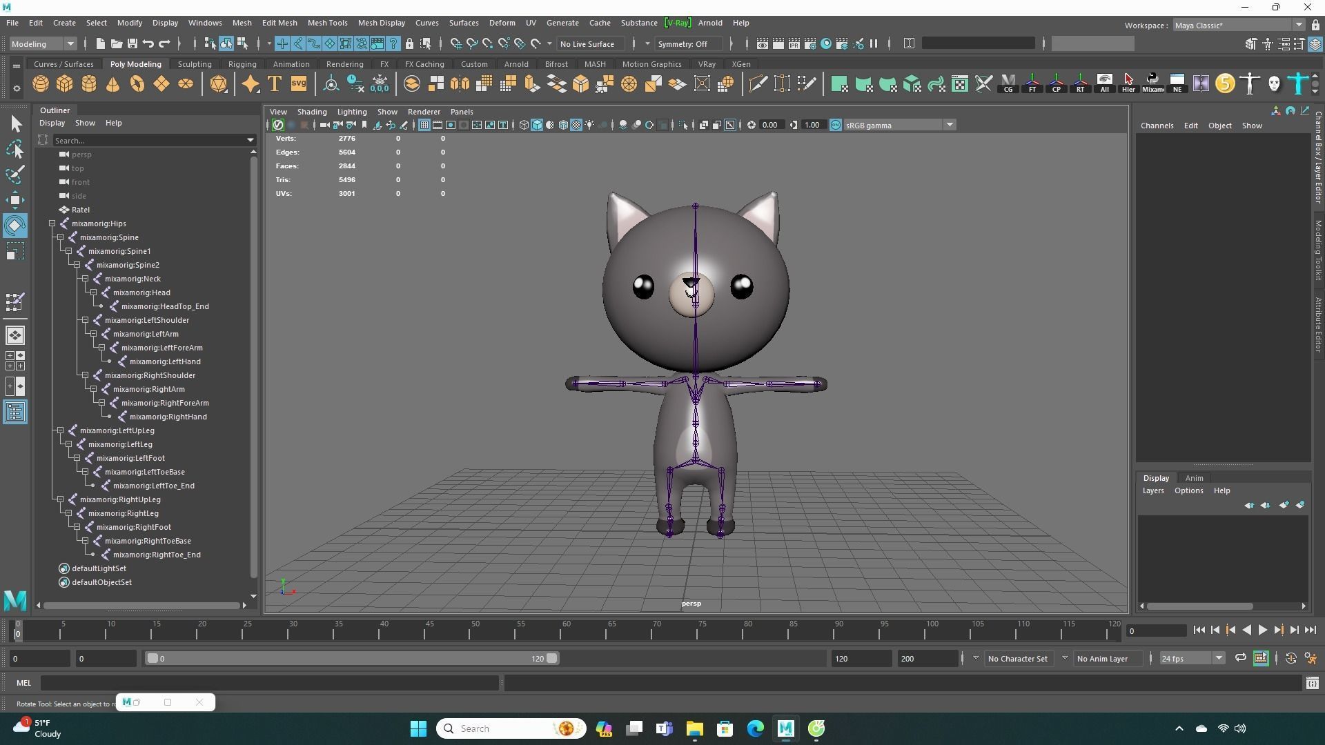 Stylized Ratel Animated v001  Low-poly 3D model_17