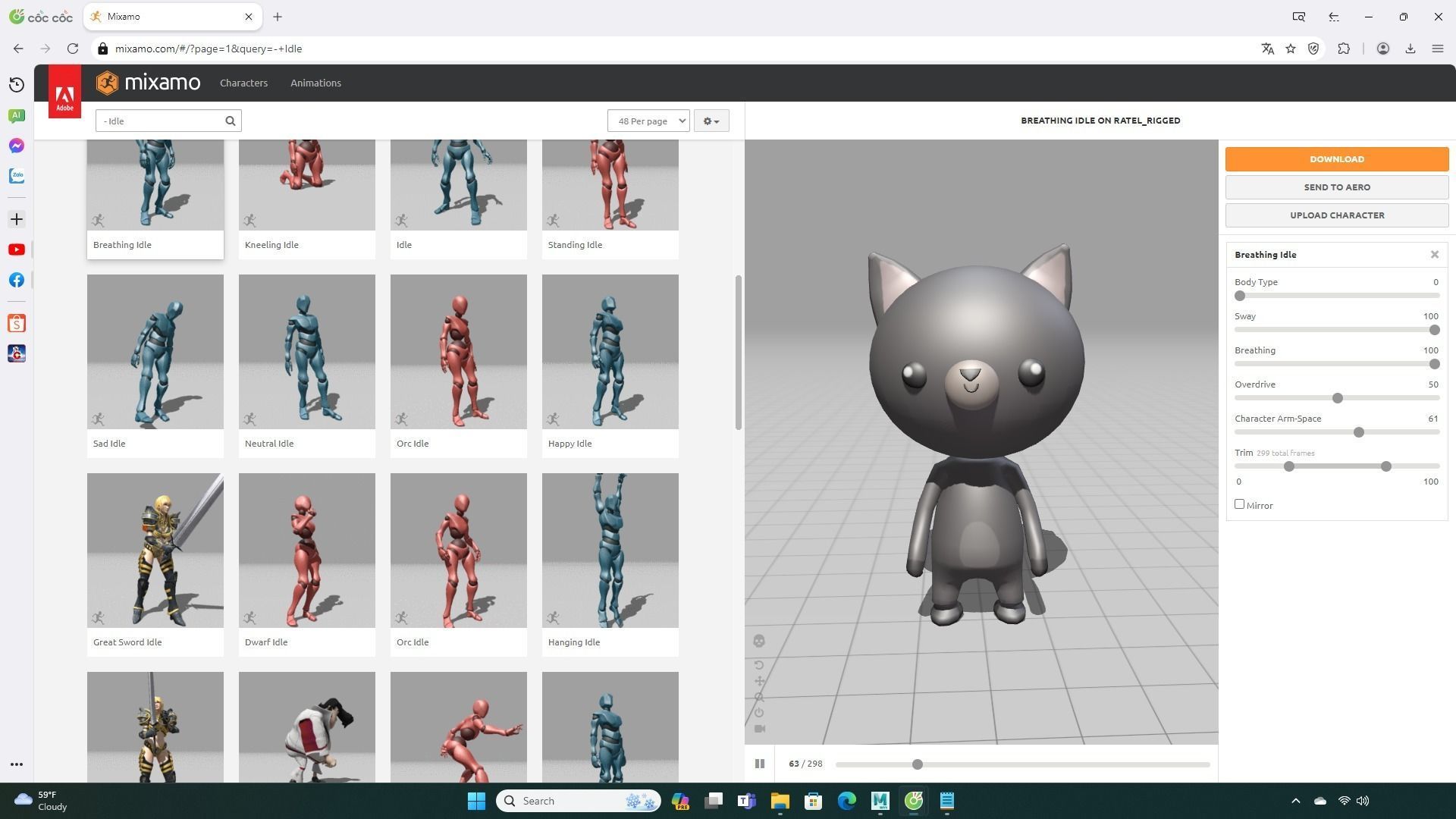 Stylized Ratel Animated v001  Low-poly 3D model_1