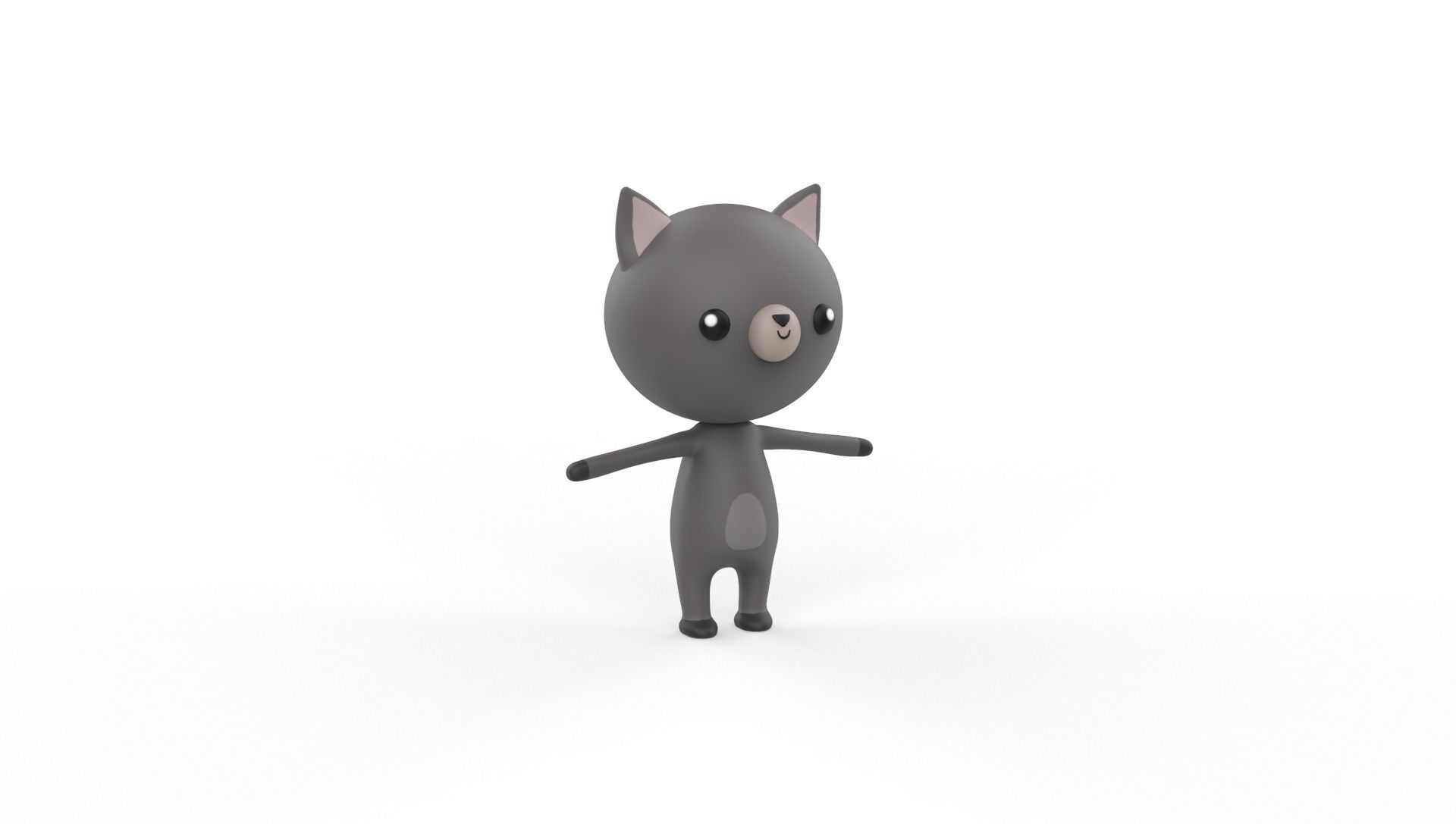 Stylized Ratel Animated v001  Low-poly 3D model_16