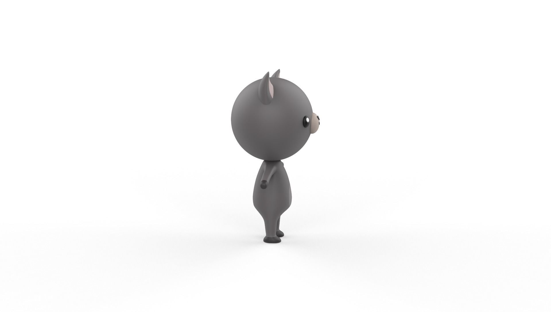 Stylized Ratel Animated v001  Low-poly 3D model_14